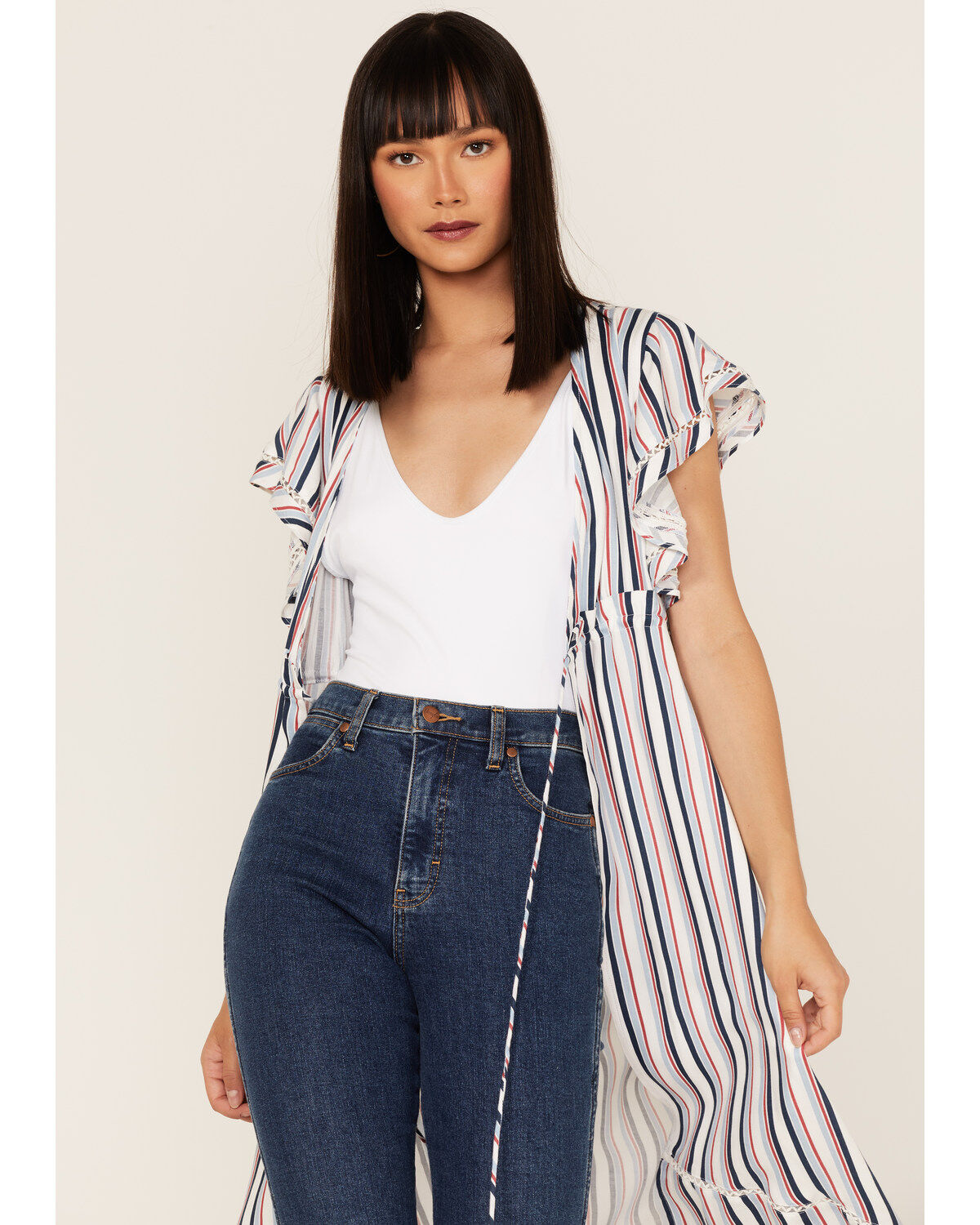 Rock & Roll Denim Women's Americana Stripe Kimono