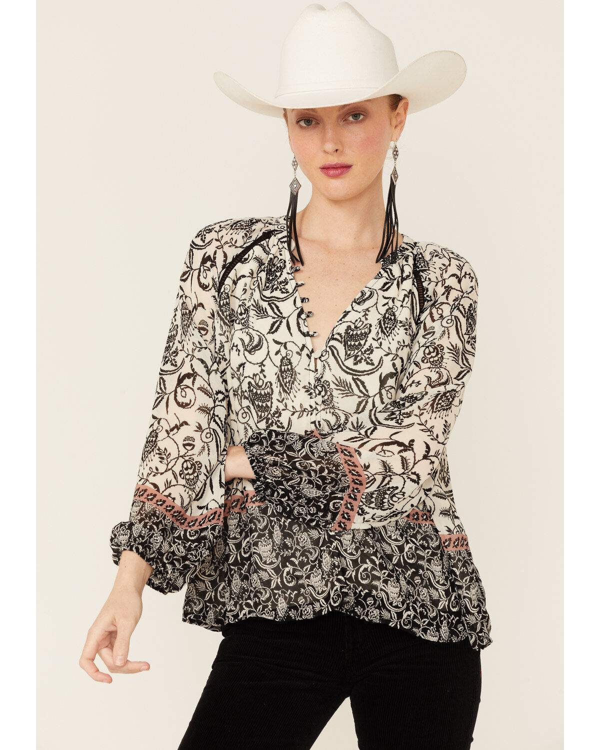 Lovestitch Women's Floral Twin Print Button Blouse 1 209190-lovestitch-women-s-floral-twin-print-button-blouse-1.jpg