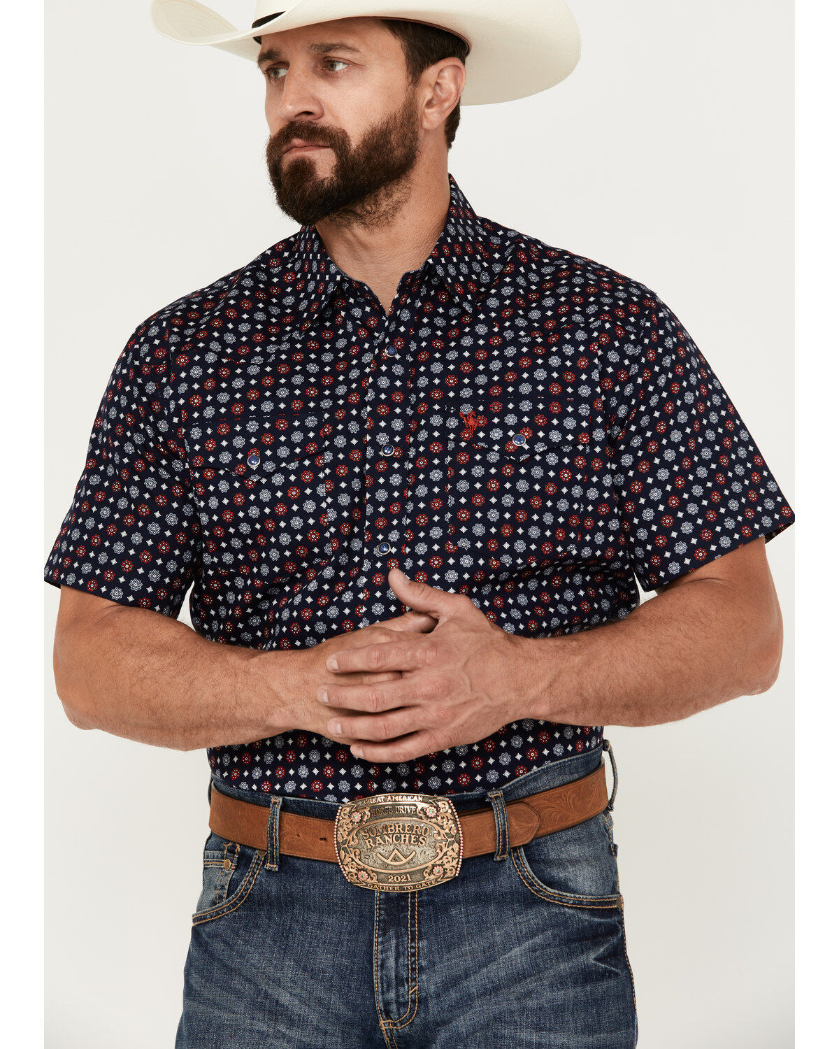Rodeo Clothing Men's Medallion Print Short Sleeve Snap Western Shirt 1 211271-rodeo-clothing-men-s-medallion-print-short-sleeve-snap-western-shirt-1.jpg
