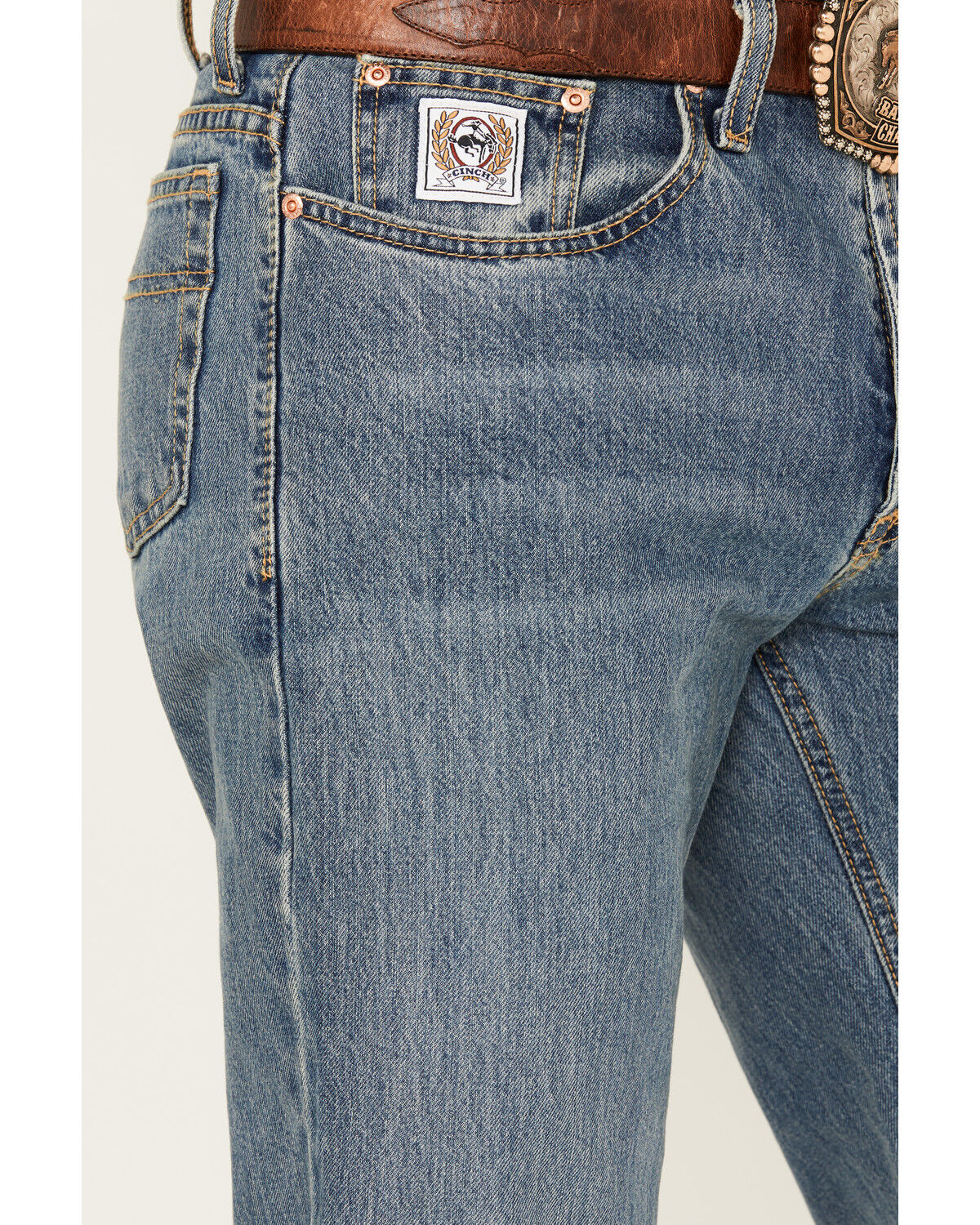 Cinch Men's White Label Relaxed Fit Medium Stonewash Denim Jeans