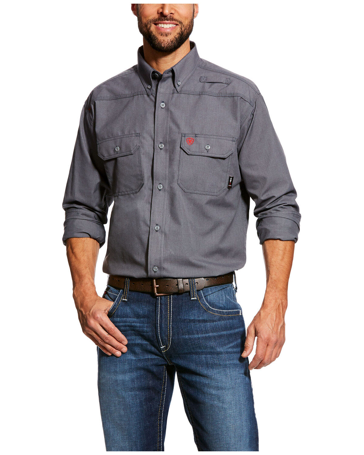 Ariat Men's FR Featherlight Button Down Long Sleeve Work Shirt