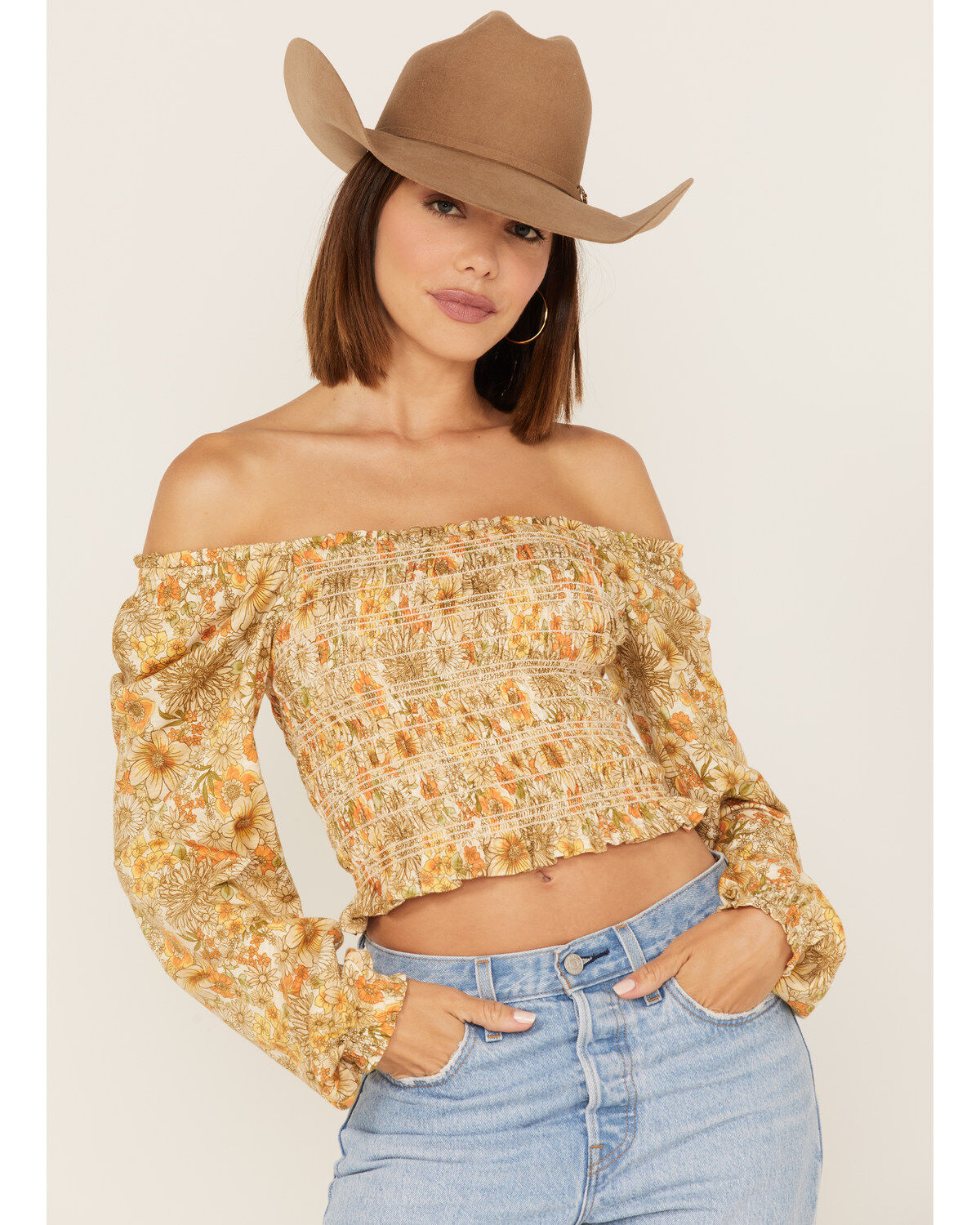 Jolt Women's Floral Print Smocked Long Sleeve Crop Top 1 216241-jolt-women-s-floral-print-smocked-long-sleeve-crop-top-1.jpg