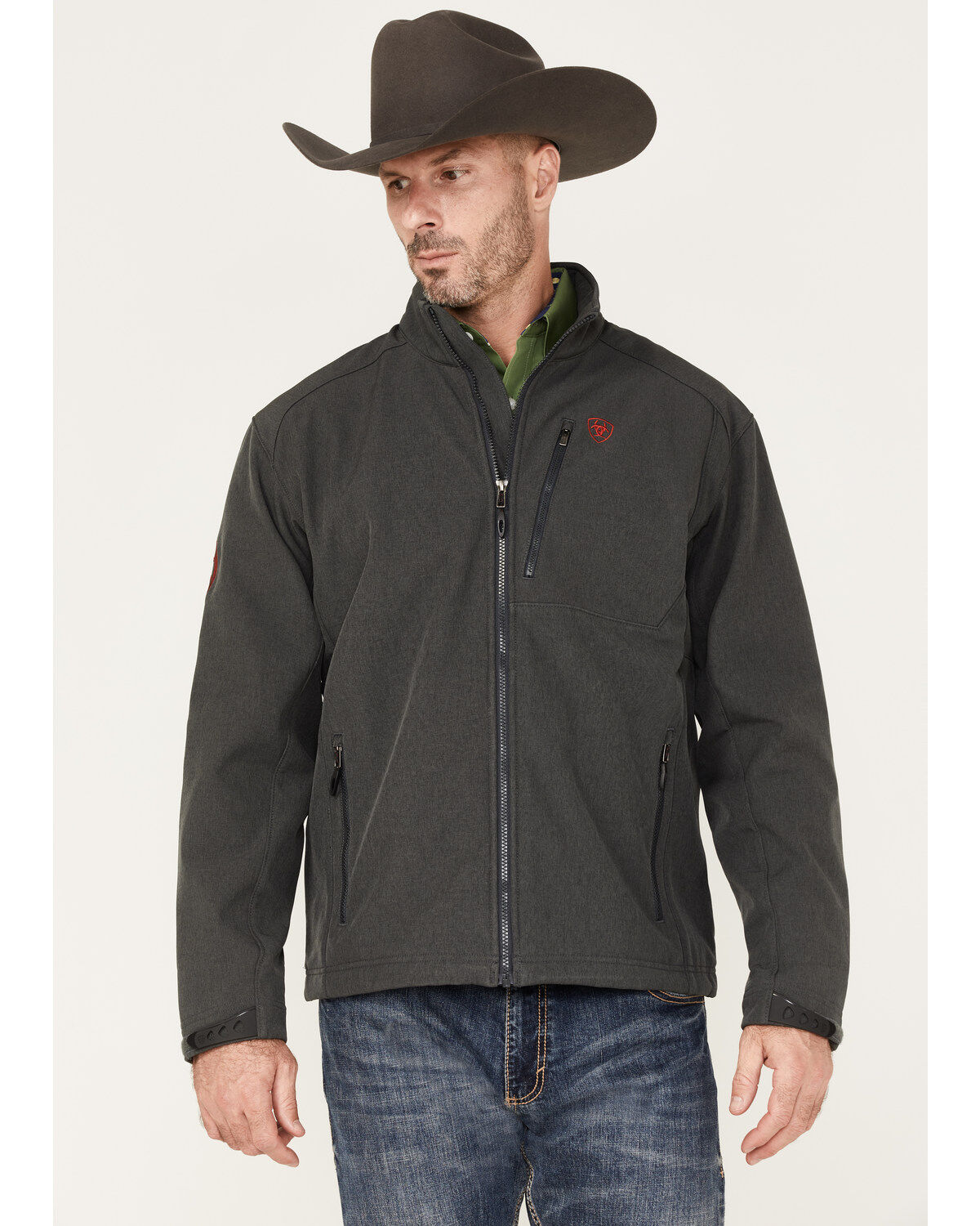 Ariat Men's Americana Logo 2.0 Zip-Front Softshell Jacket - Tall