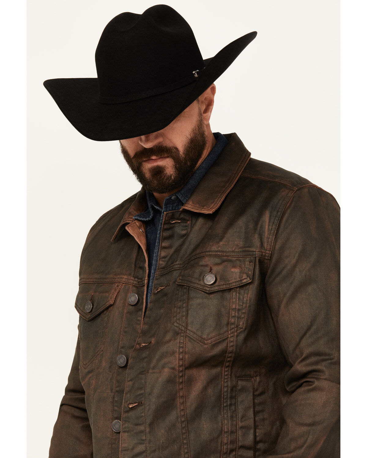 Moonshine Spirit Men's Coated Denim Jacket