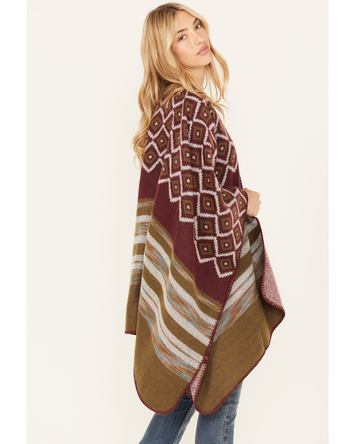 Shyanne Women's Melange Yarn Cozy Shawl