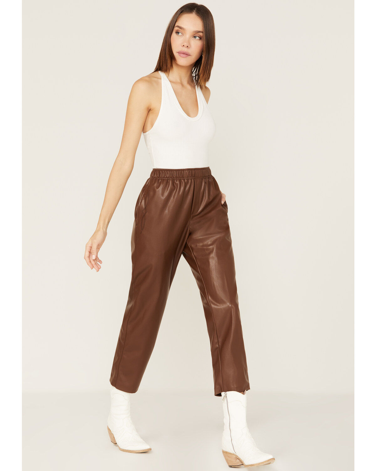Ariat Women's Small Town Faux Leather Joggers
