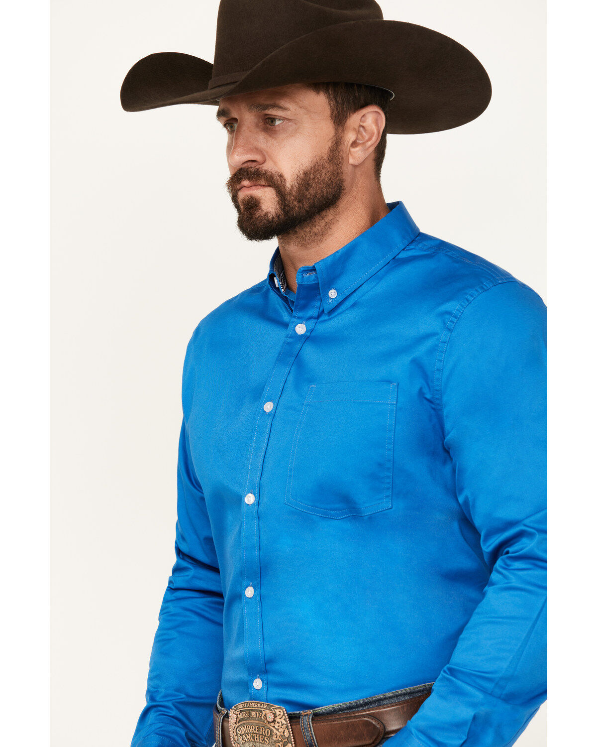 Cody James Men's Basic Twill Long Sleeve Button-Down Performance Western Shirt - Big
