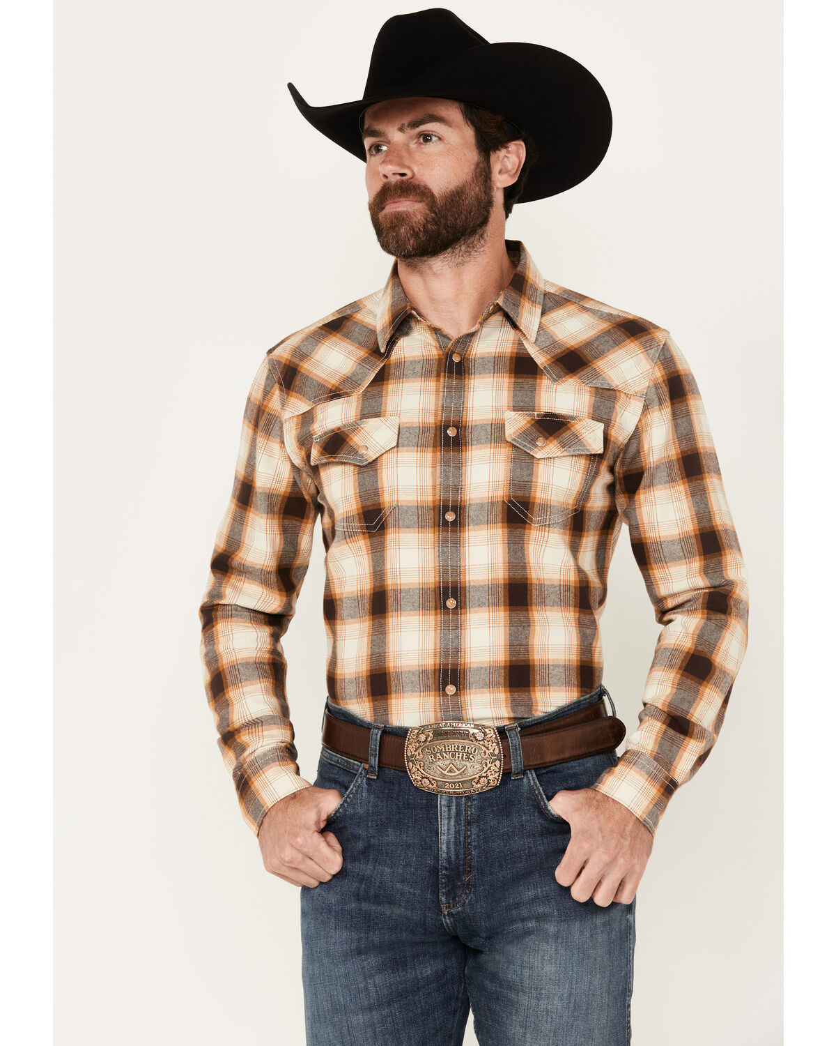 Blue Ranchwear Galveston Plaid Print Long Sleeve Snap Western Shirt 1 219603-blue-ranchwear-galveston-plaid-print-long-sleeve-snap-western-shirt-1.jpg