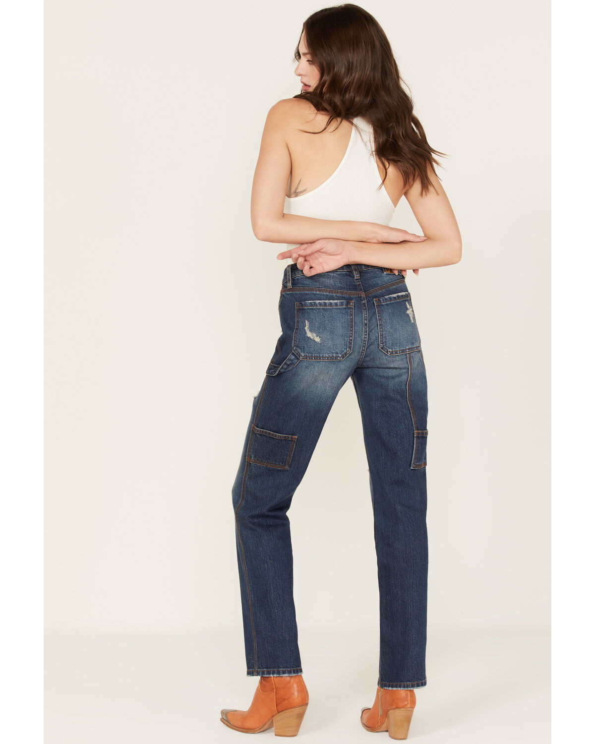 223802-cleo-wolf-women-s-medium-wash-mid-rise-distressed-cargo-straight-jeans-1.jpg