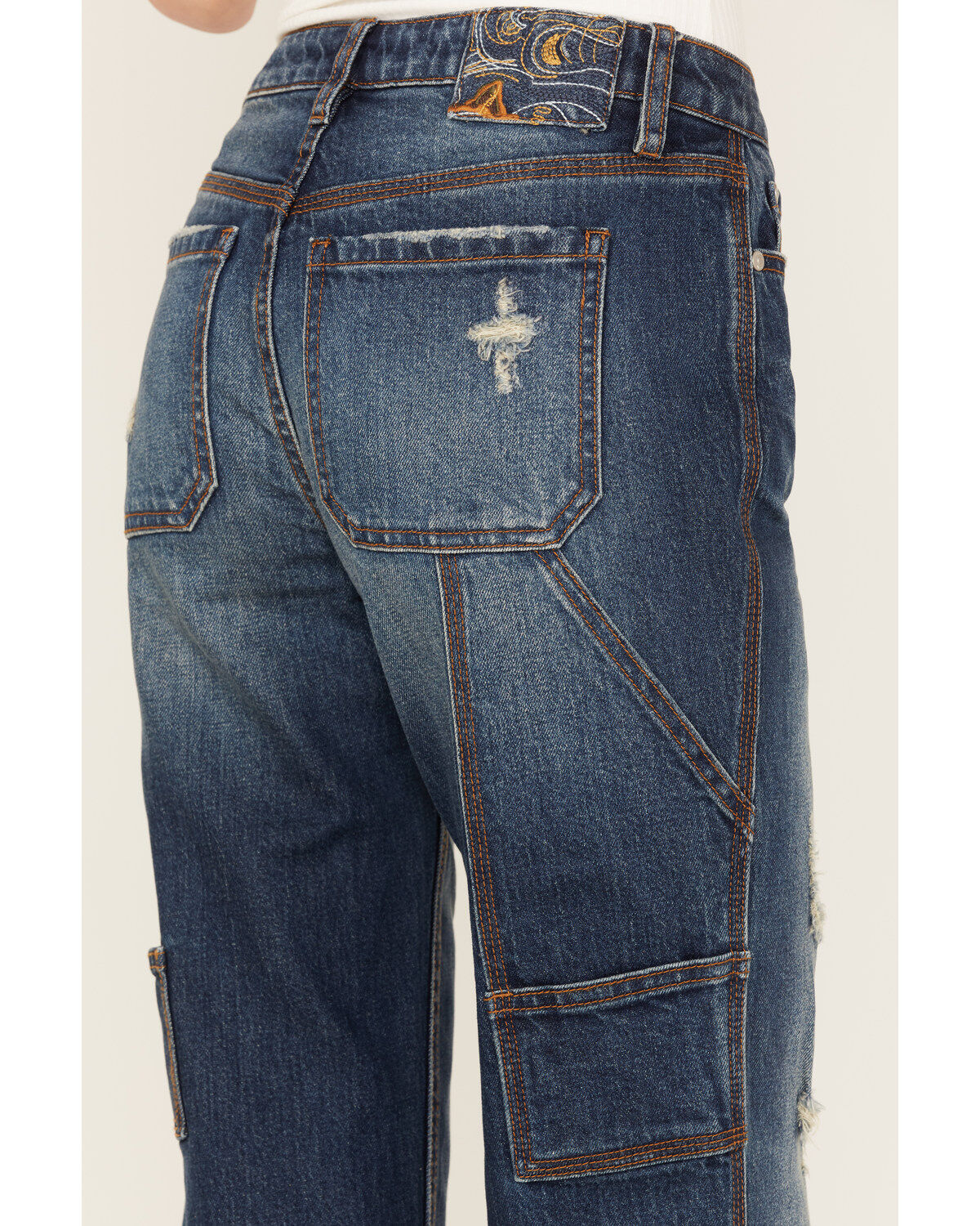 223802-cleo-wolf-women-s-medium-wash-mid-rise-distressed-cargo-straight-jeans-1.jpg