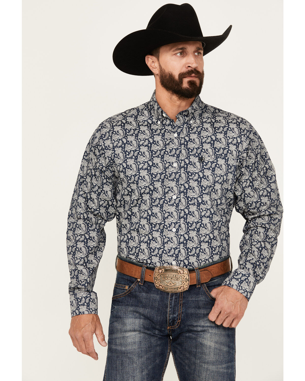 Ariat Men's Kohen Paisley Print Long Sleeve Button-Down Western Shirt 1 229799-ariat-men-s-kohen-paisley-print-long-sleeve-button-down-western-shirt-1.jpg