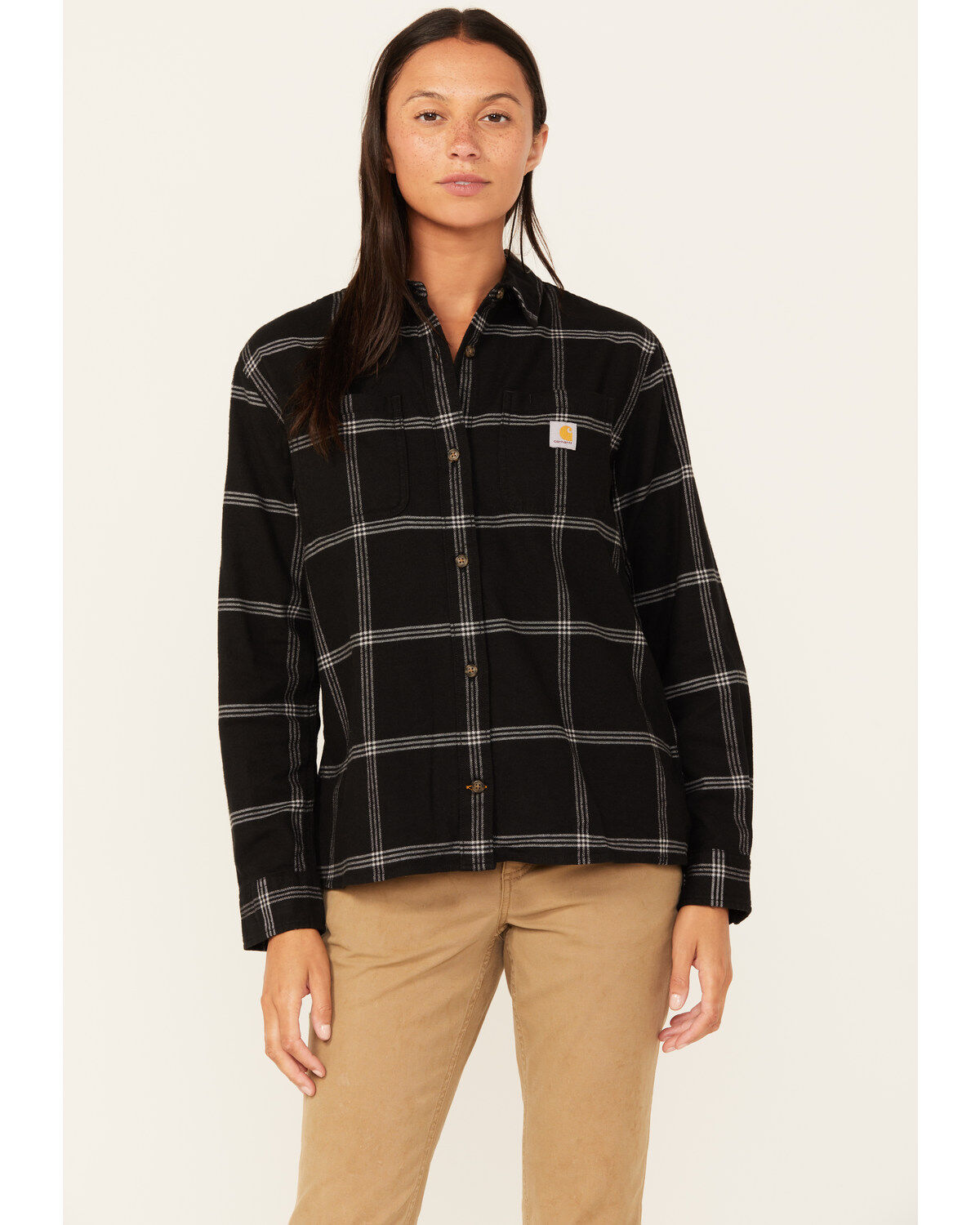 Carhartt Women's Rugged Flex&reg; Loose Fit Midweight Long Sleeve Flannel Shirt