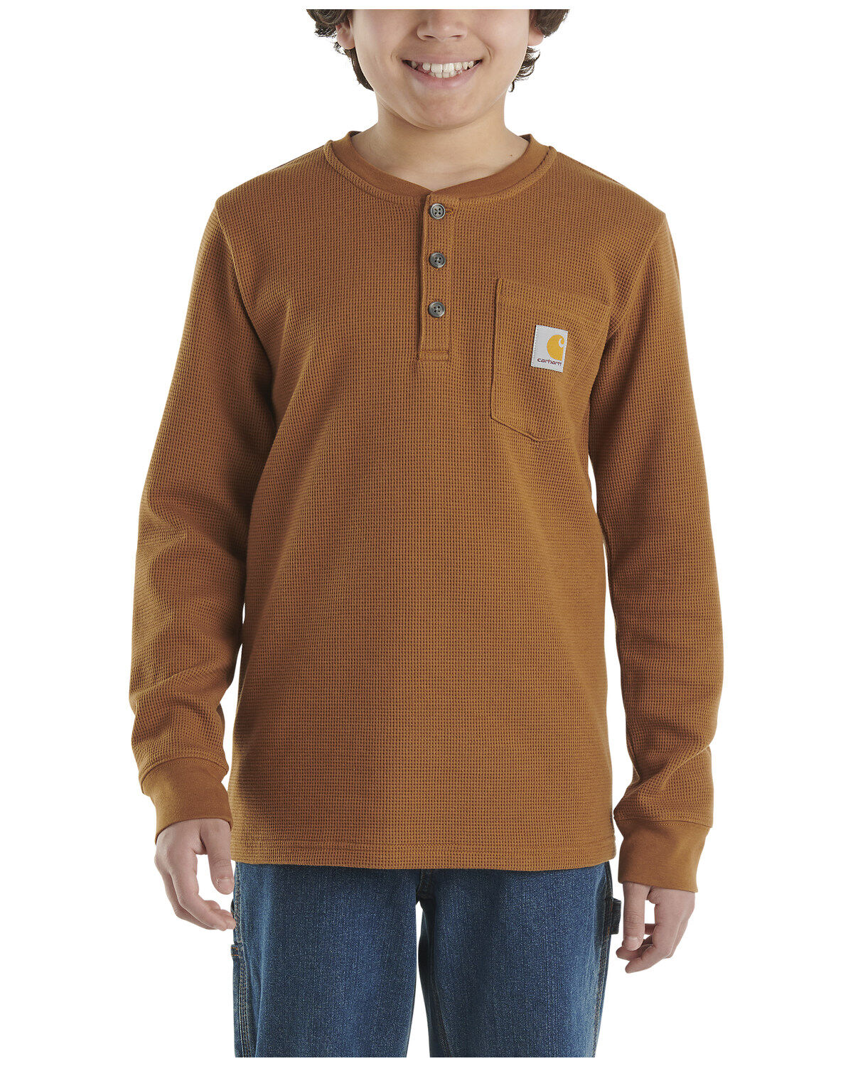 Carhartt Boys' Logo Henley Pocket Long Sleeve Shirt 1 235387-carhartt-boys-logo-henley-pocket-long-sleeve-shirt-1.jpg