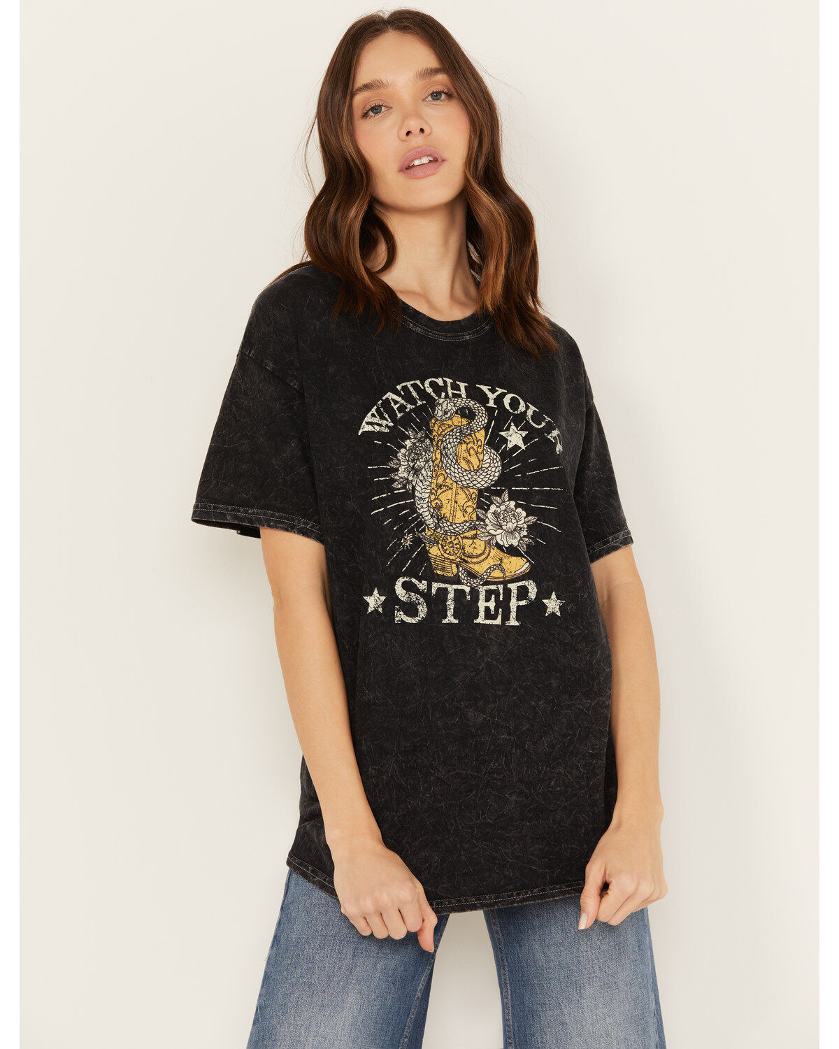 Youth in Revolt Women's Watch Your Step Short Sleeve Graphic Tee 1 235565-youth-in-revolt-women-s-watch-your-step-short-sleeve-graphic-tee-1.jpg