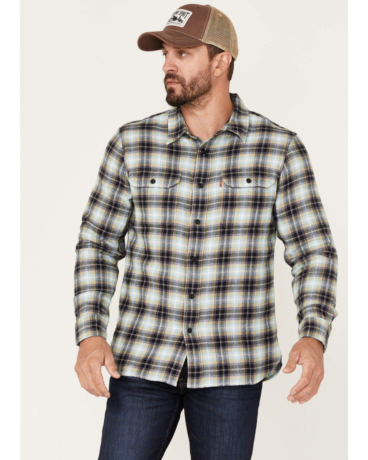 Levi's Men's Classic Worker Plaid Long Sleeve Button-Down Shirt 1 235885-levi-s-men-s-classic-worker-plaid-long-sleeve-button-down-shirt-1.jpg