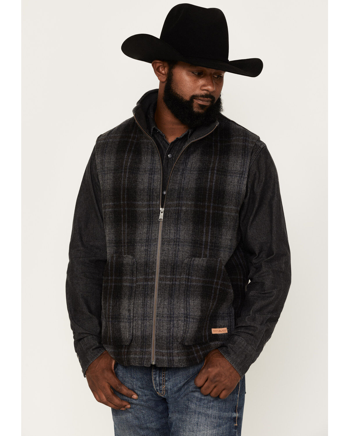 Powder River Outfitters Men's Large Plaid Print Wool Vest 1 238097-powder-river-outfitters-men-s-large-plaid-print-wool-vest-1.jpg