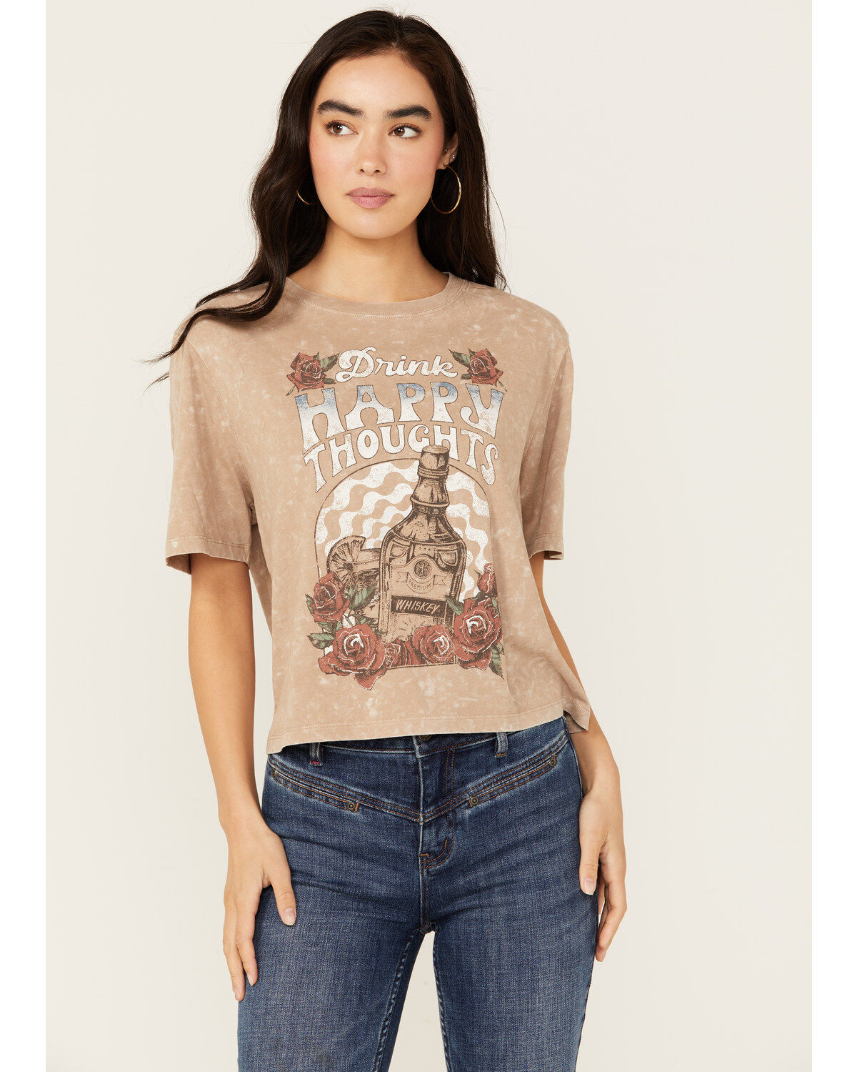 Cleo + Wolf Women's Happy Thoughts Boxy Short Sleeve Graphic Tee 1 238236-cleo-wolf-women-s-happy-thoughts-boxy-short-sleeve-graphic-tee-1.jpg