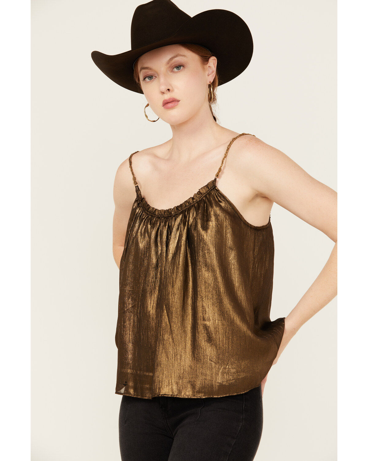 Shyanne Women's Lam&eacute; Foiled Tunic
