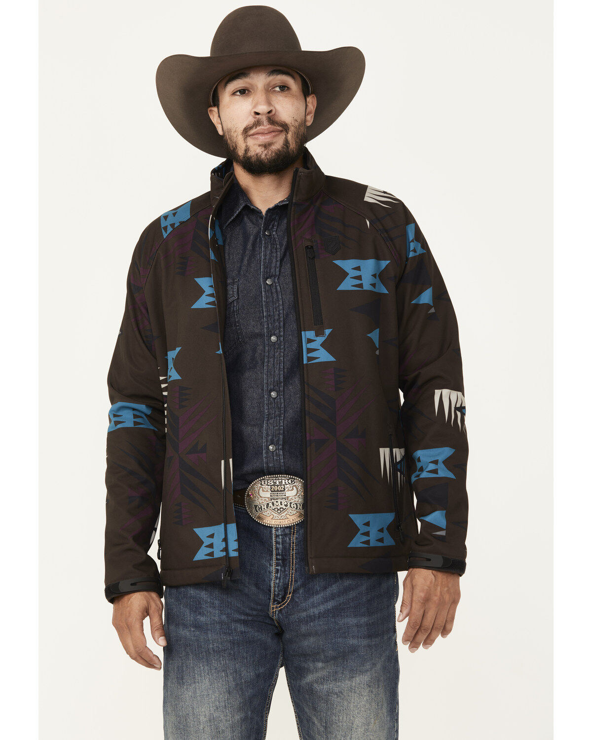 RANK 45&reg; Men's Southwestern Print Softshell Jacket - Tall