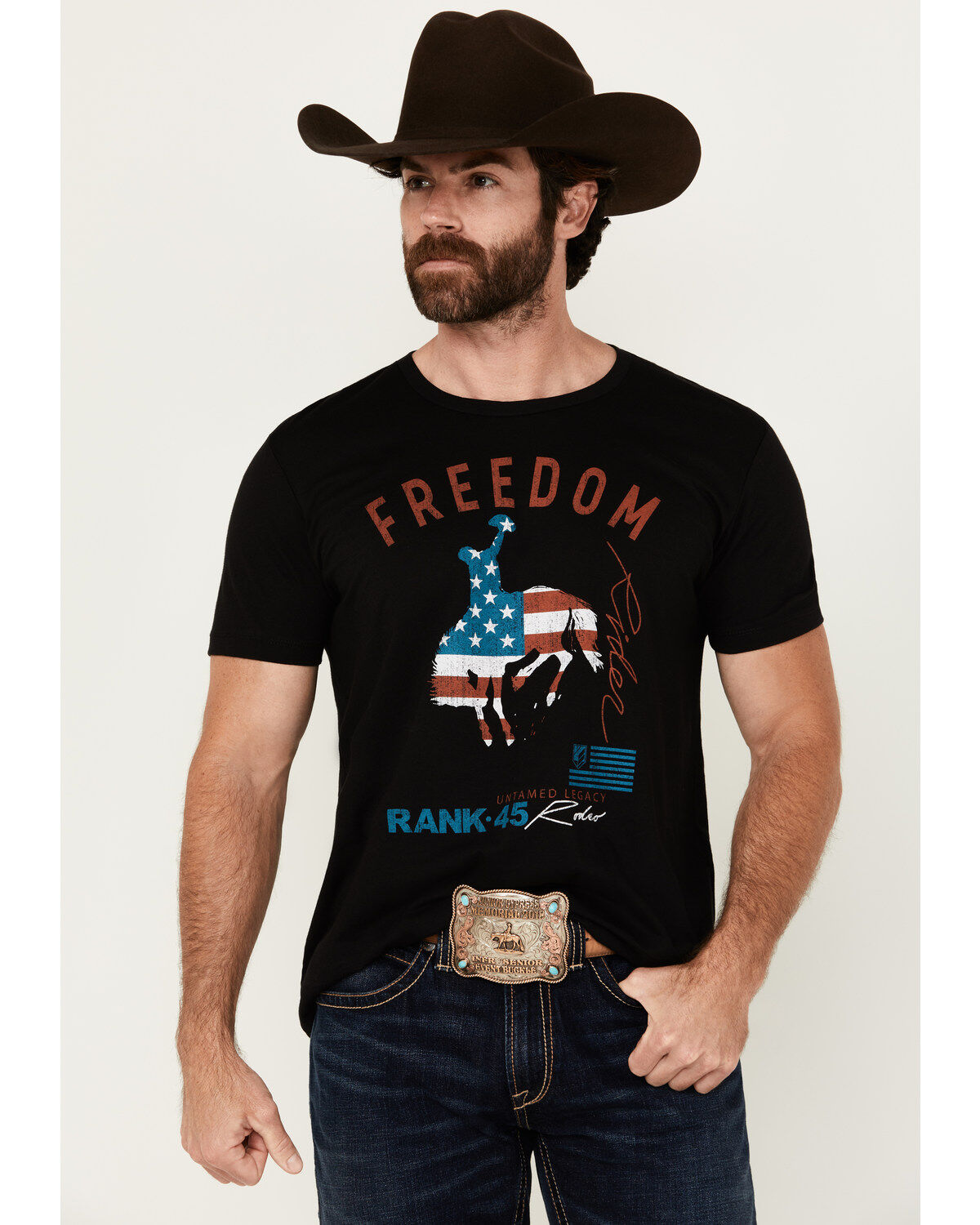 RANK 45&reg; Men's Freedom Rider Americana Short Sleeve Graphic T-Shirt
