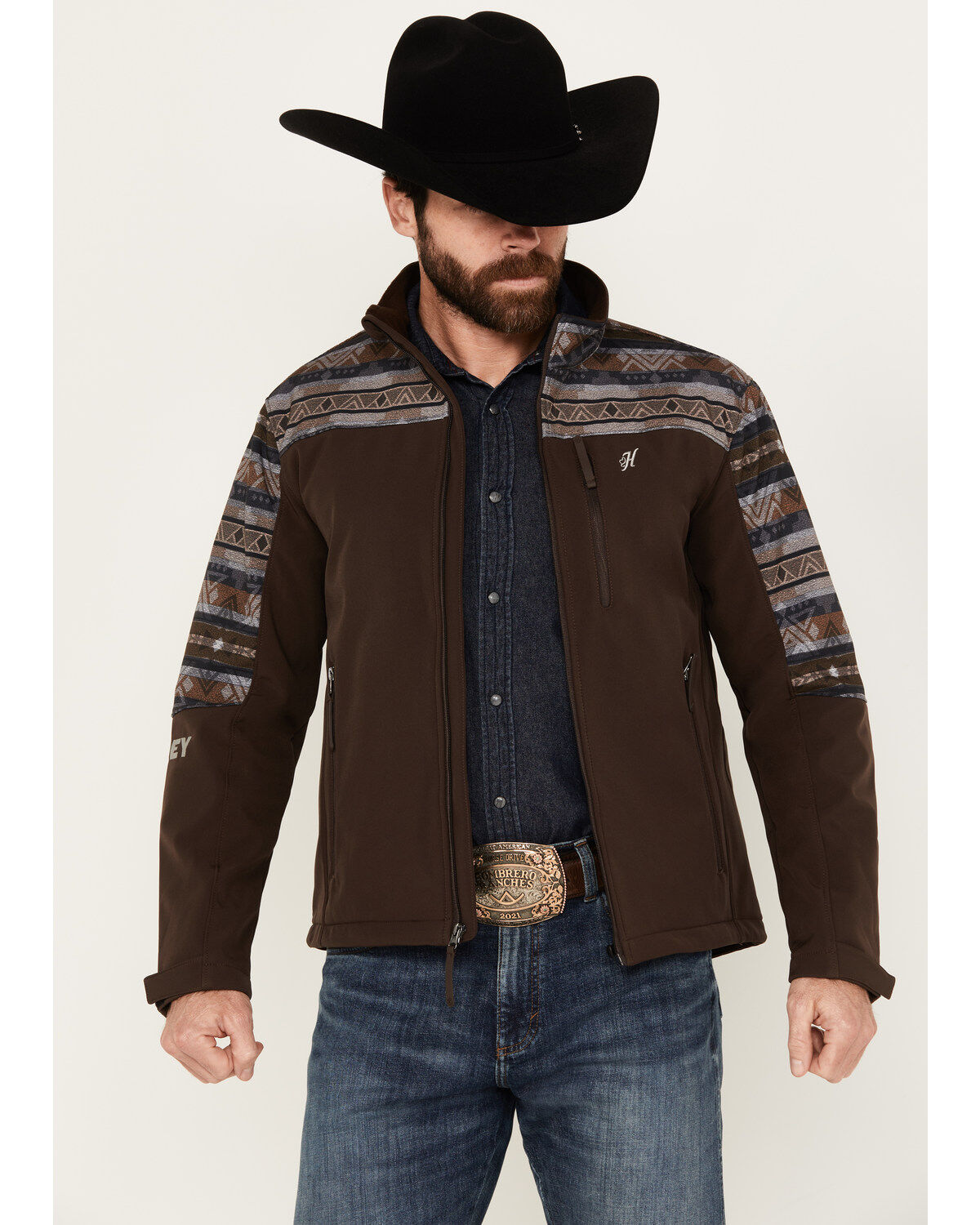 Hooey Men's Southwestern Print Softshell Jacket - Big