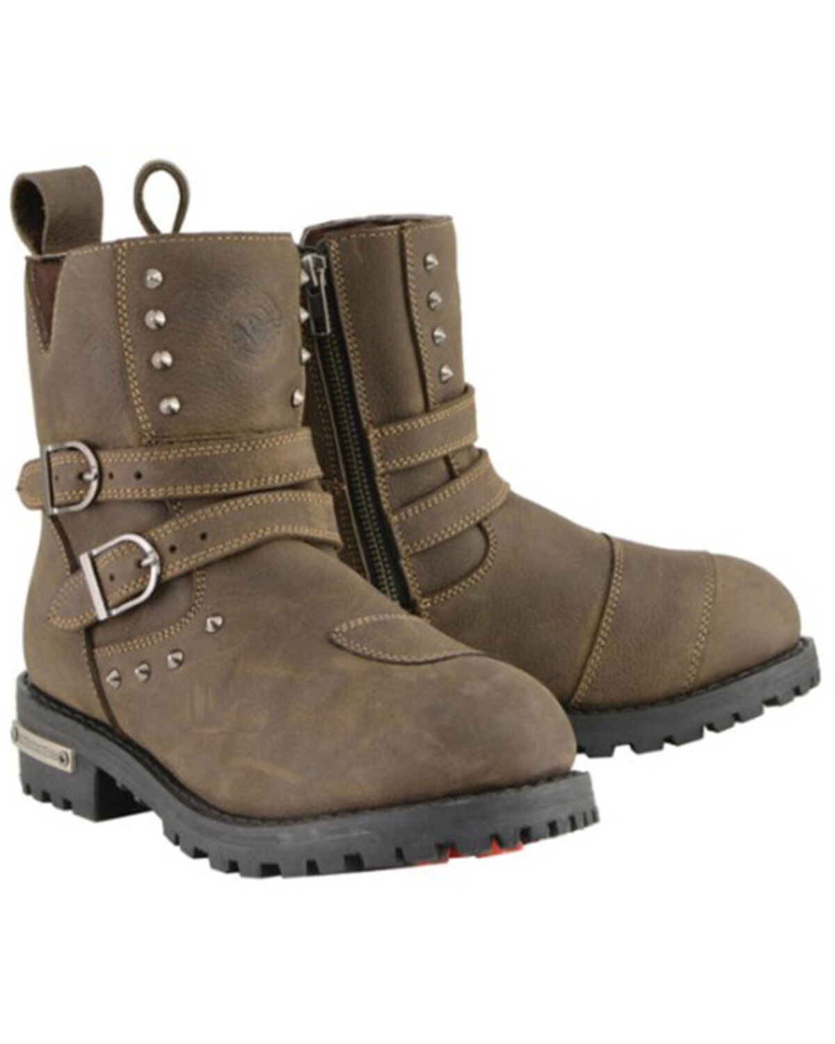 Milwaukee Leather Women's Double Strap Waterproof Studded Boots - Round Toe 1 245263-milwaukee-leather-women-s-double-strap-waterproof-studded-boots-round-toe-1.jpg