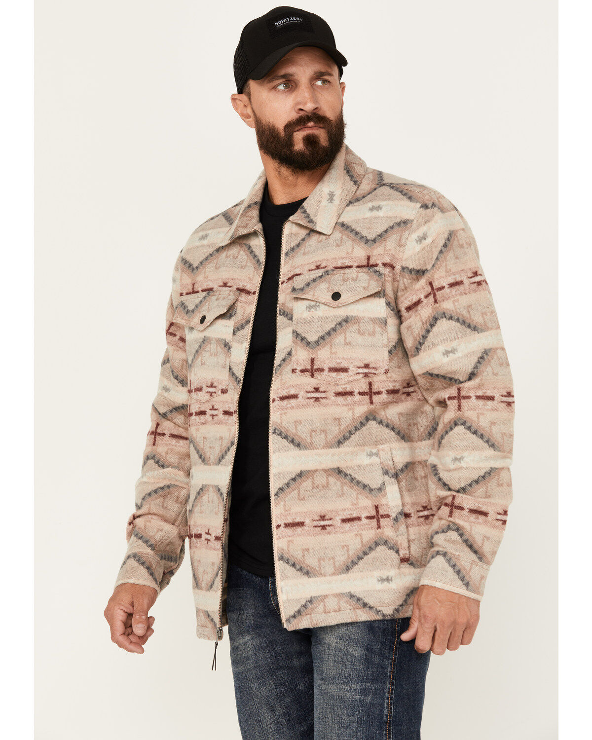 Rock & Roll Denim Men's Southwestern Zip Jacket