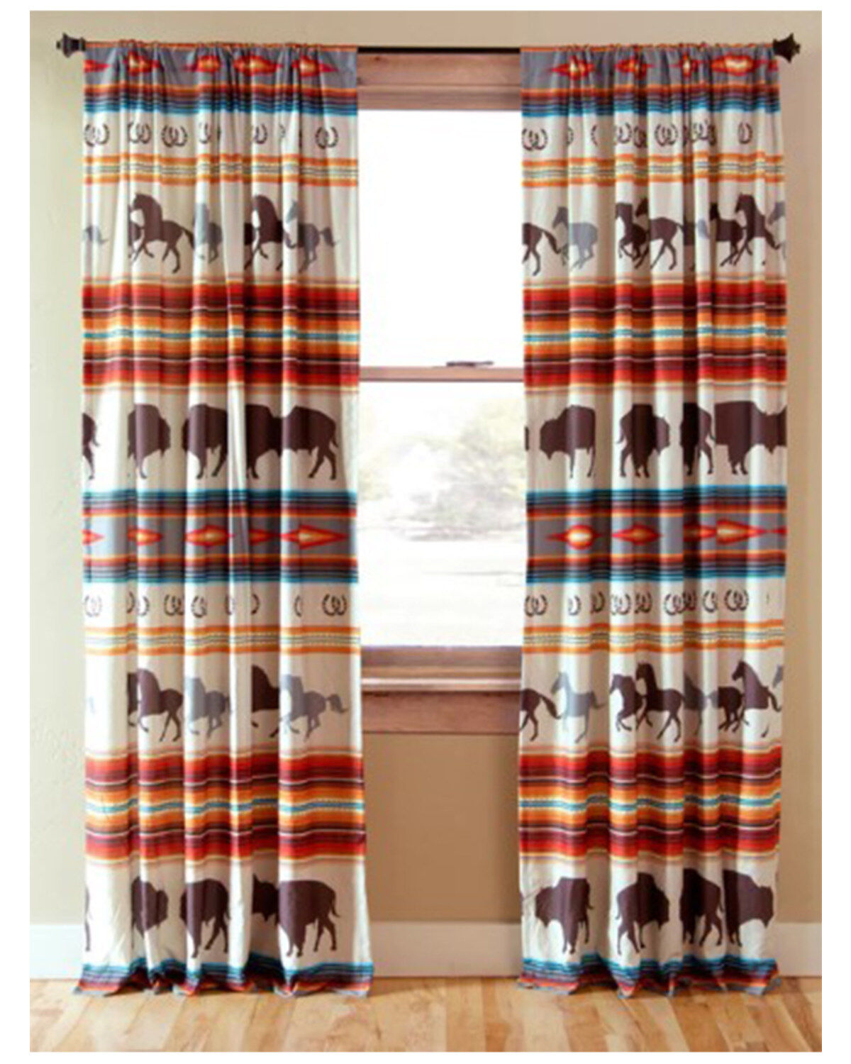 Carsten Home Western Stripe Curtain Panels
