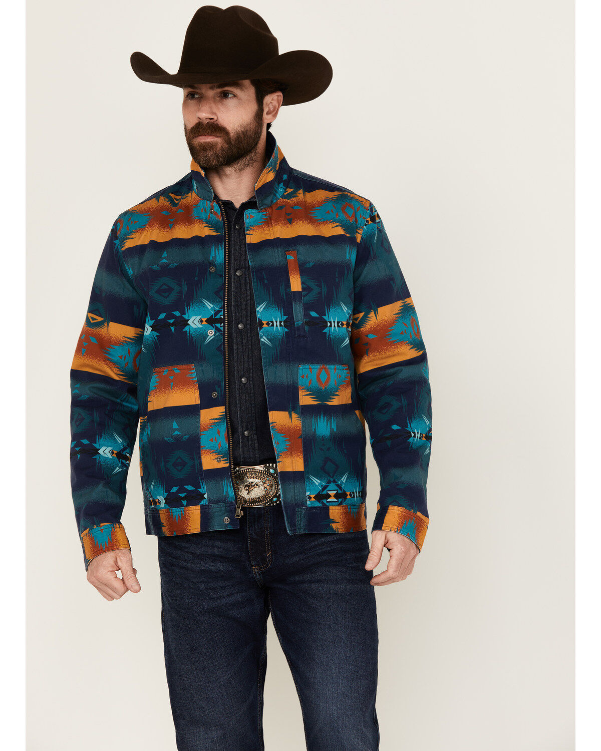 RANK 45&reg; Men's Twill Southwestern Print Jacket