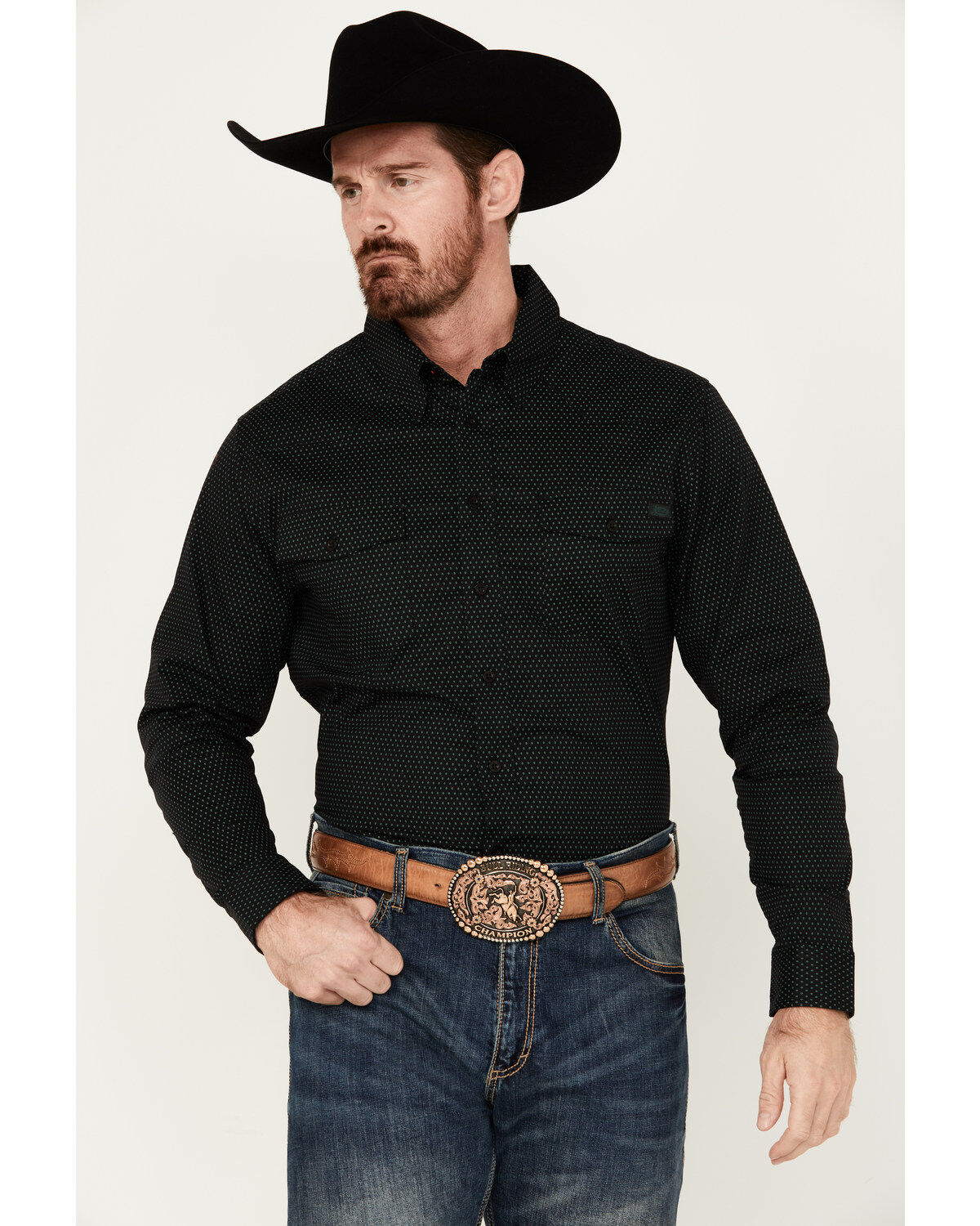 Justin Men's Boot Barn Exclusive JustFlex Diamond Geo Print Long Sleeve Button-Down Western Shirt 1 249640-justin-men-s-boot-barn-exclusive-justflex-diamond-geo-print-long-sleeve-button-down-western-shirt-1.jpg