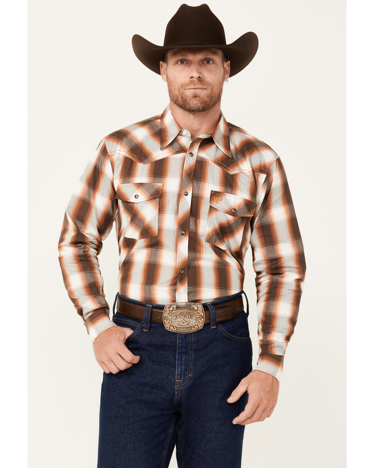 Cowboy Hardware Men's Hombre Plaid Print Long Sleeve Snap Western Shirt 1 252108-cowboy-hardware-men-s-hombre-plaid-print-long-sleeve-snap-western-shirt-1.jpg