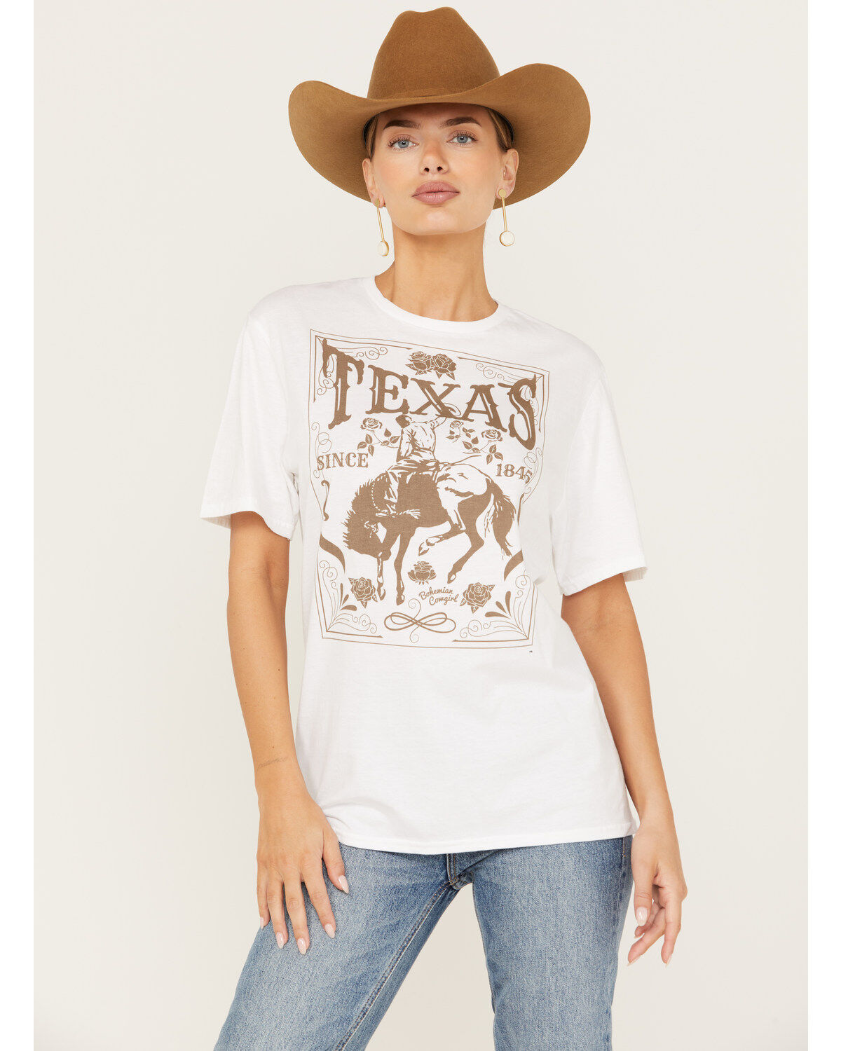 Bohemian Cowgirl Women's Texas Since 1845 Short Sleeve Graphic Tee 1 252175-bohemian-cowgirl-women-s-texas-since-1845-short-sleeve-graphic-tee-1.jpg
