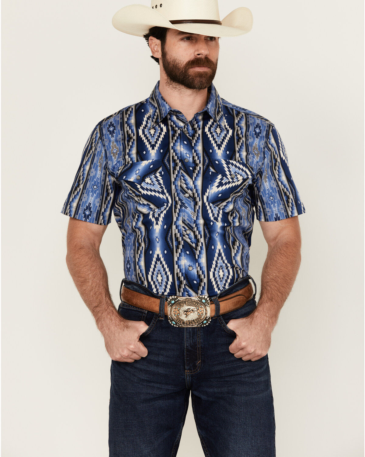 Rock & Roll Denim Men's Southwestern Print Short Sleeve Snap Stretch Western Shirt 1 252283-rock-amp-roll-denim-men-s-southwestern-print-short-sleeve-snap-stretch-western-shirt-1.jpg