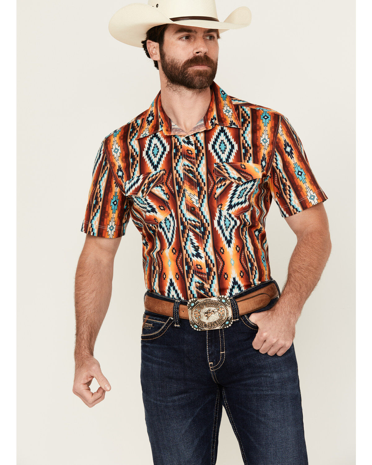 Rock & Roll Denim Men's Southwestern Print Short Sleeve Snap Stretch Western Shirt 1 252516-rock-amp-roll-denim-men-s-southwestern-print-short-sleeve-snap-stretch-western-shirt-1.jpg