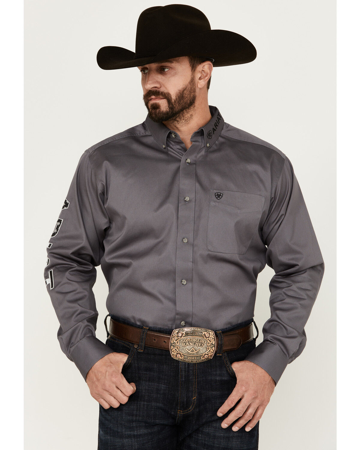 Ariat Men's Team Logo Twill Long Sleeve Button-Down Western Shirt - Tall