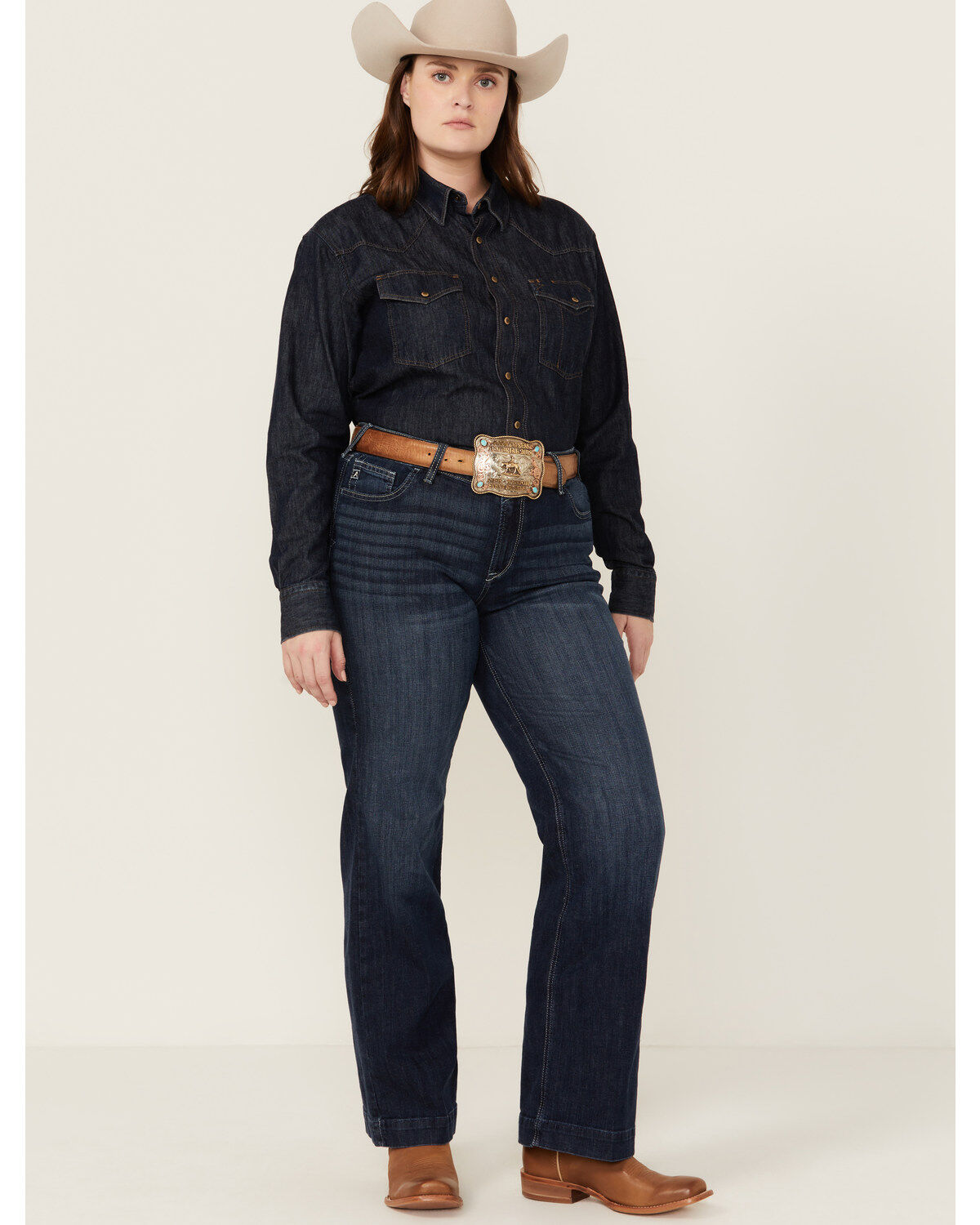 Ariat Women's Dark Wash Mid Rise Angela Trouser Jeans - Plus 1 255149-ariat-women-s-dark-wash-mid-rise-angela-trouser-jeans-plus-1.jpg