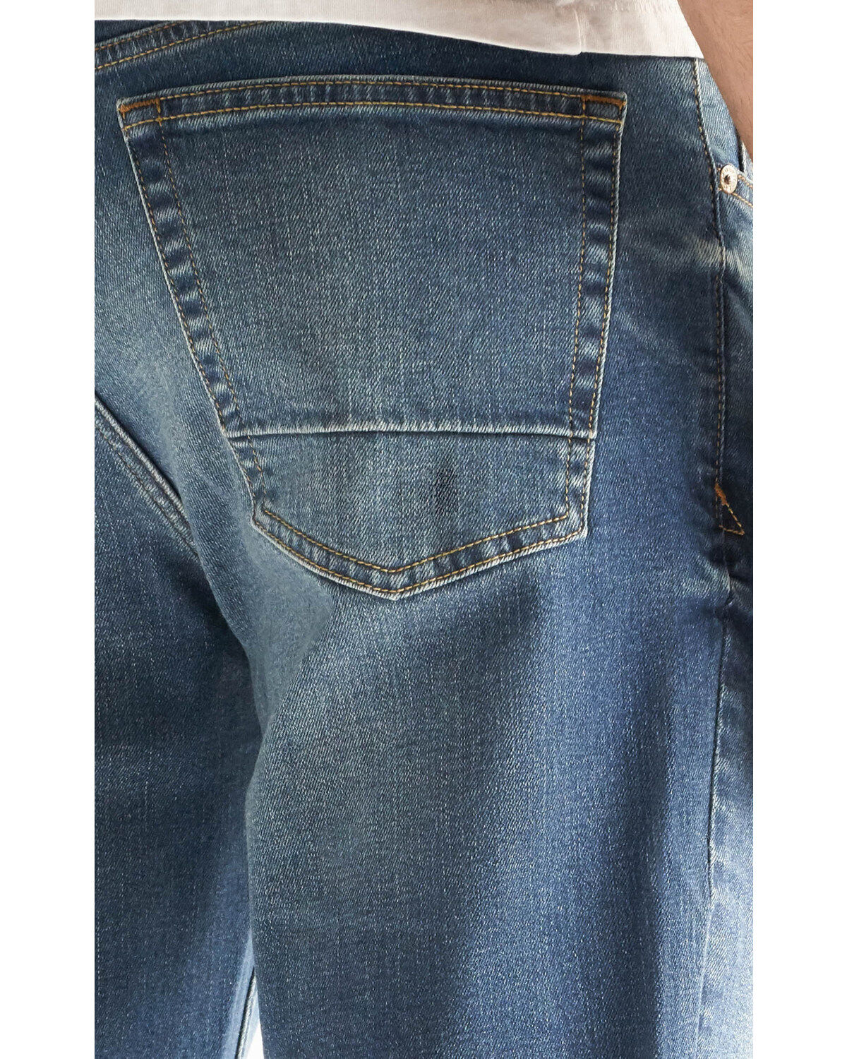 DEVIL-DOG Dungarees Men's Ash Core Light Wash Slim Straight Stretch Denim