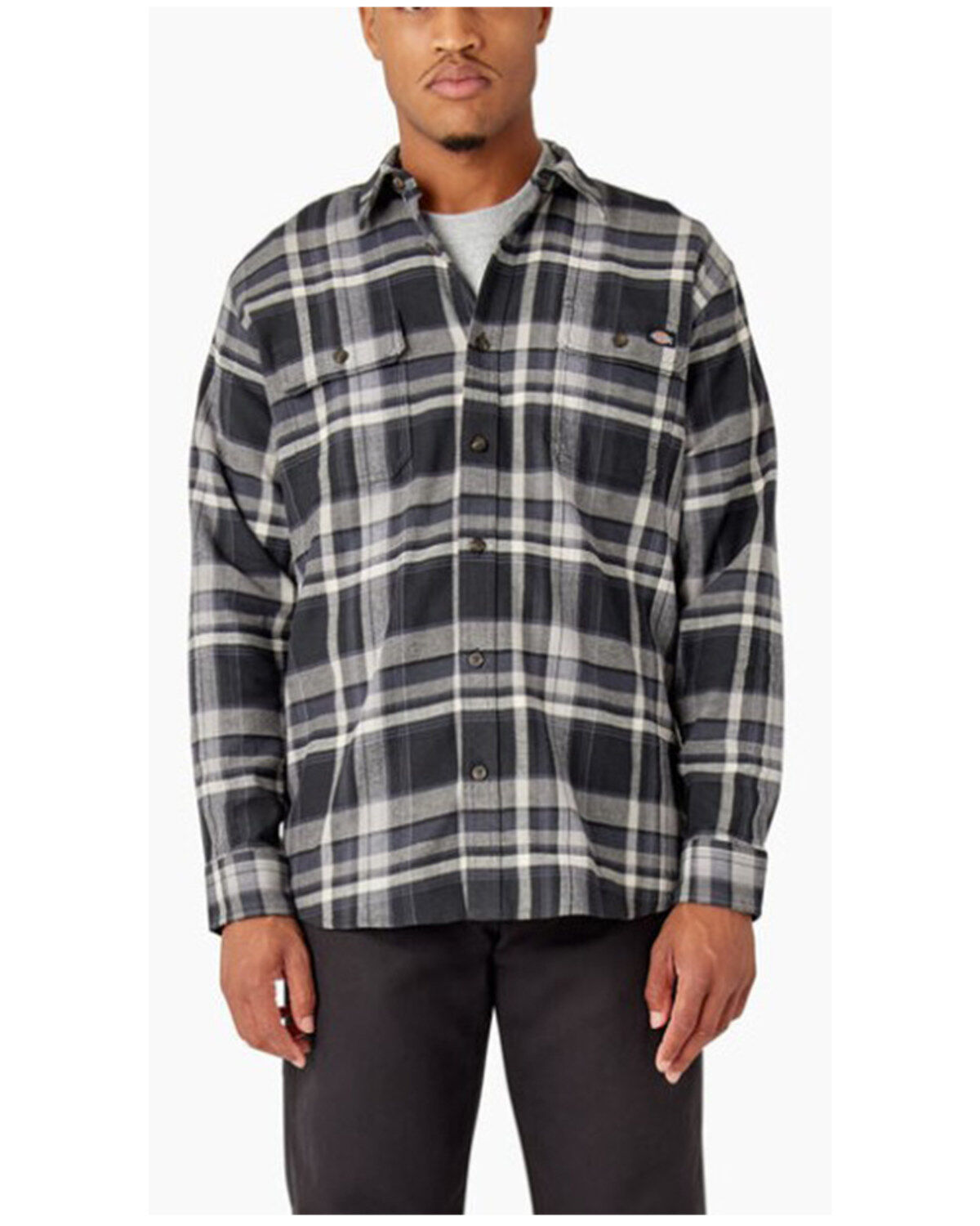 Dickies Men's Flex Plaid Print Long Sleeve Button-Down Flannel Work Shirt 1 258992-dickies-men-s-flex-plaid-print-long-sleeve-button-down-flannel-work-shirt-1.jpg