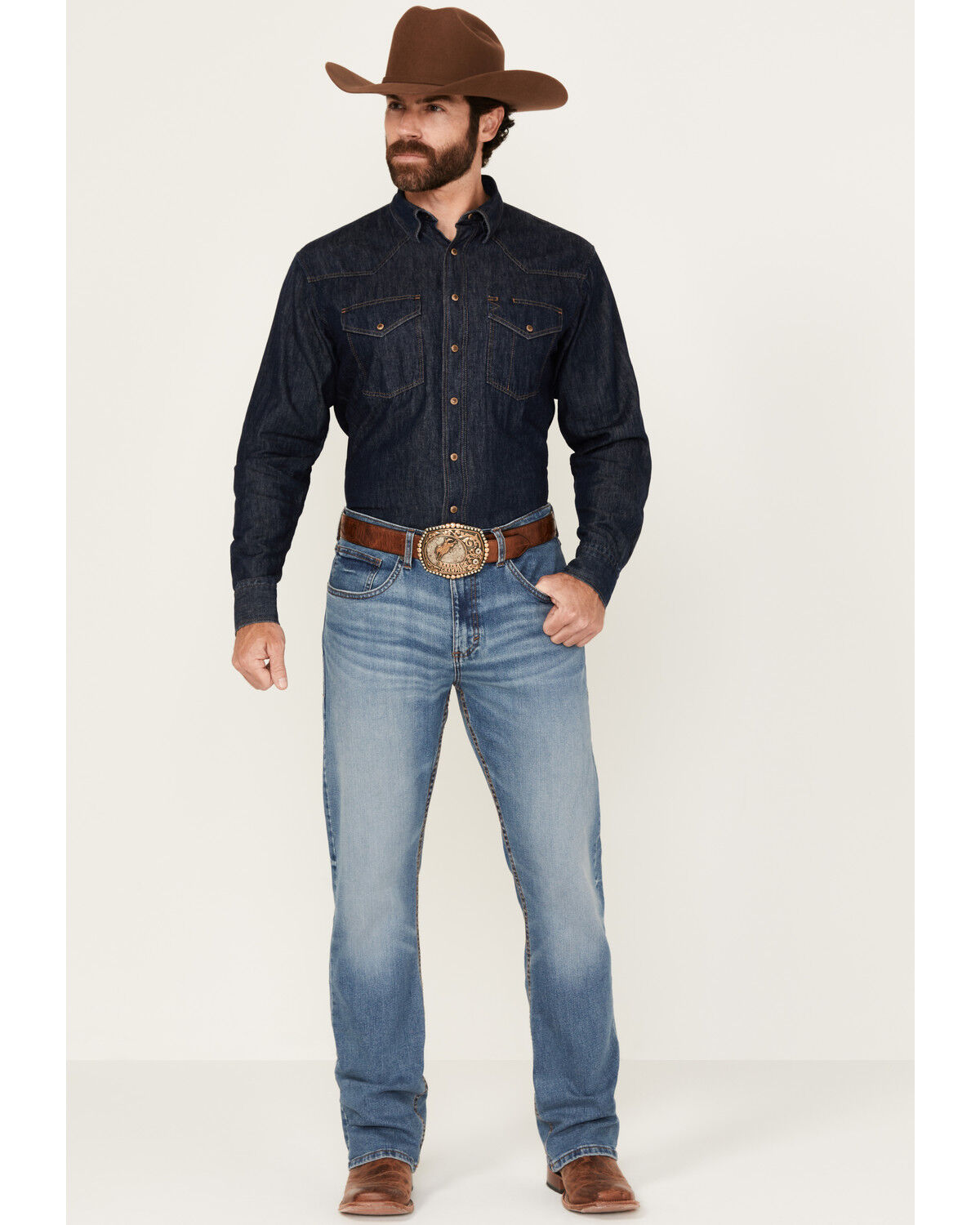 Wrangler 20X Men's Wright Medium Wash Slim Bootcut Stretch Denim Jeans