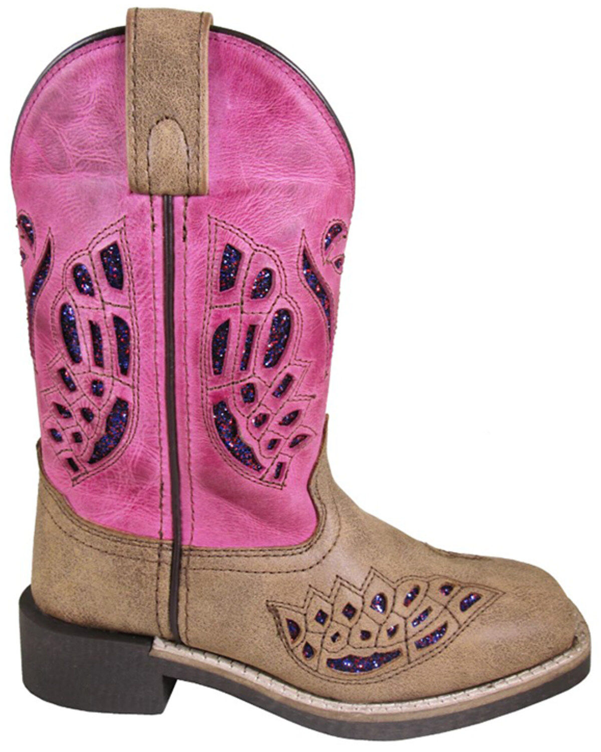 Smoky Mountain Little Girls' Trixie Western Boots - Broad Square Toe