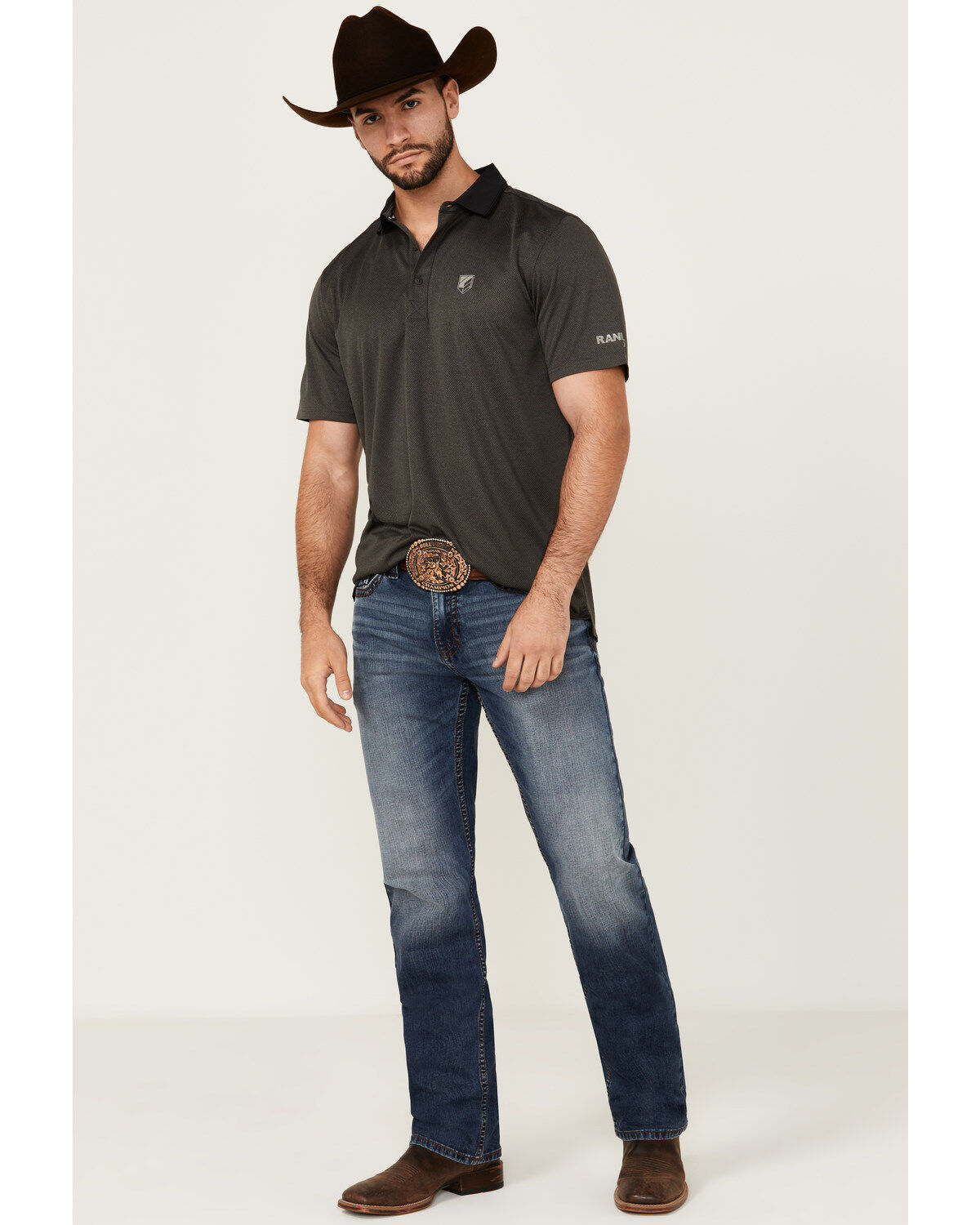 RANK 45&reg; Men's Yuma Wash Ambush Slim Straight Stretch Denim Jeans