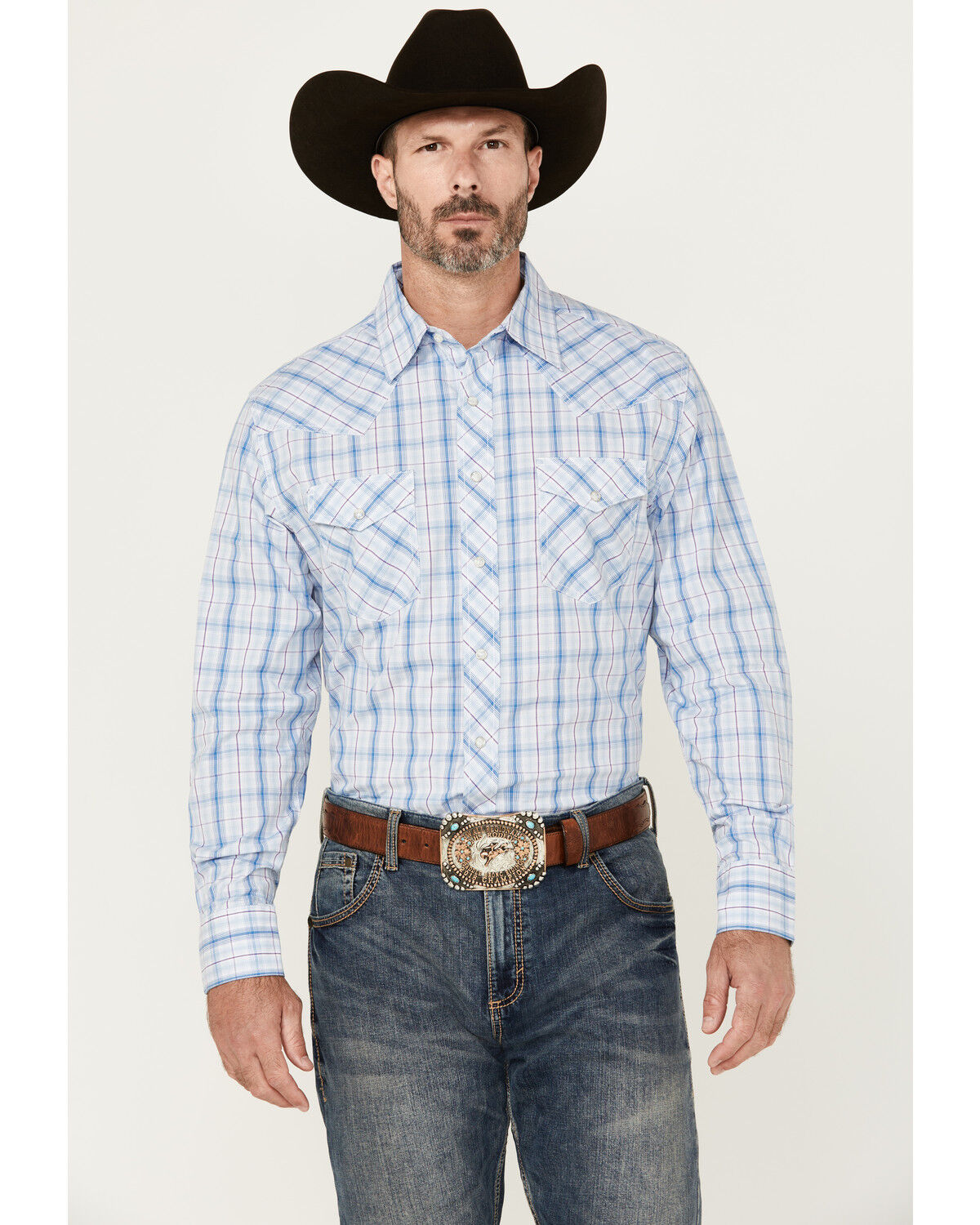 Wrangler 20X Men's Plaid Print Long Sleeve Snap Stretch Western Shirt 1 264712-wrangler-20x-men-s-plaid-print-long-sleeve-snap-stretch-western-shirt-1.jpg