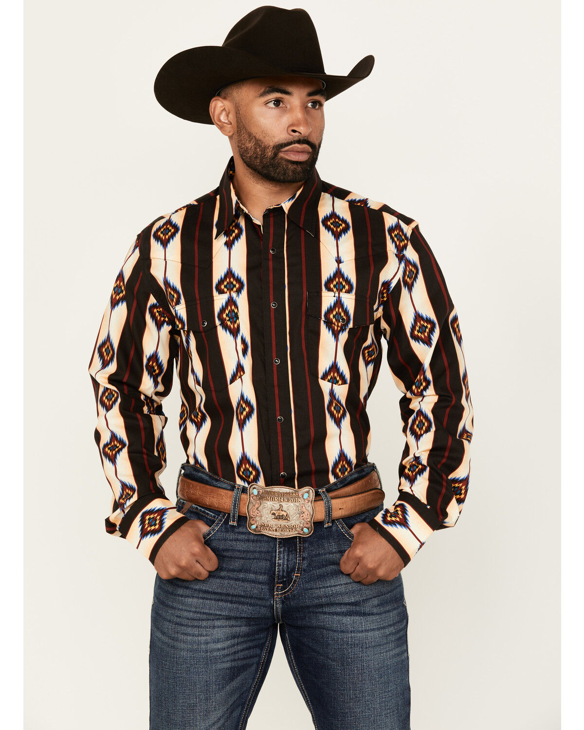 Wrangler Men's Checotah Southwestern Striped Long Sleeve Snap Western Shirt 1 264738-wrangler-men-s-checotah-southwestern-striped-long-sleeve-snap-western-shirt-1.jpg