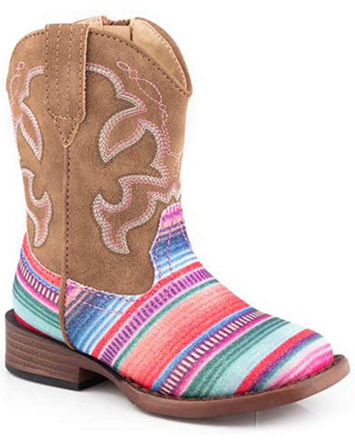 Roper Toddler Girls' Glitter Serape Striped Western Boots - Square Toe 1 265010-roper-toddler-girls-glitter-serape-striped-western-boots-square-toe-1.jpg