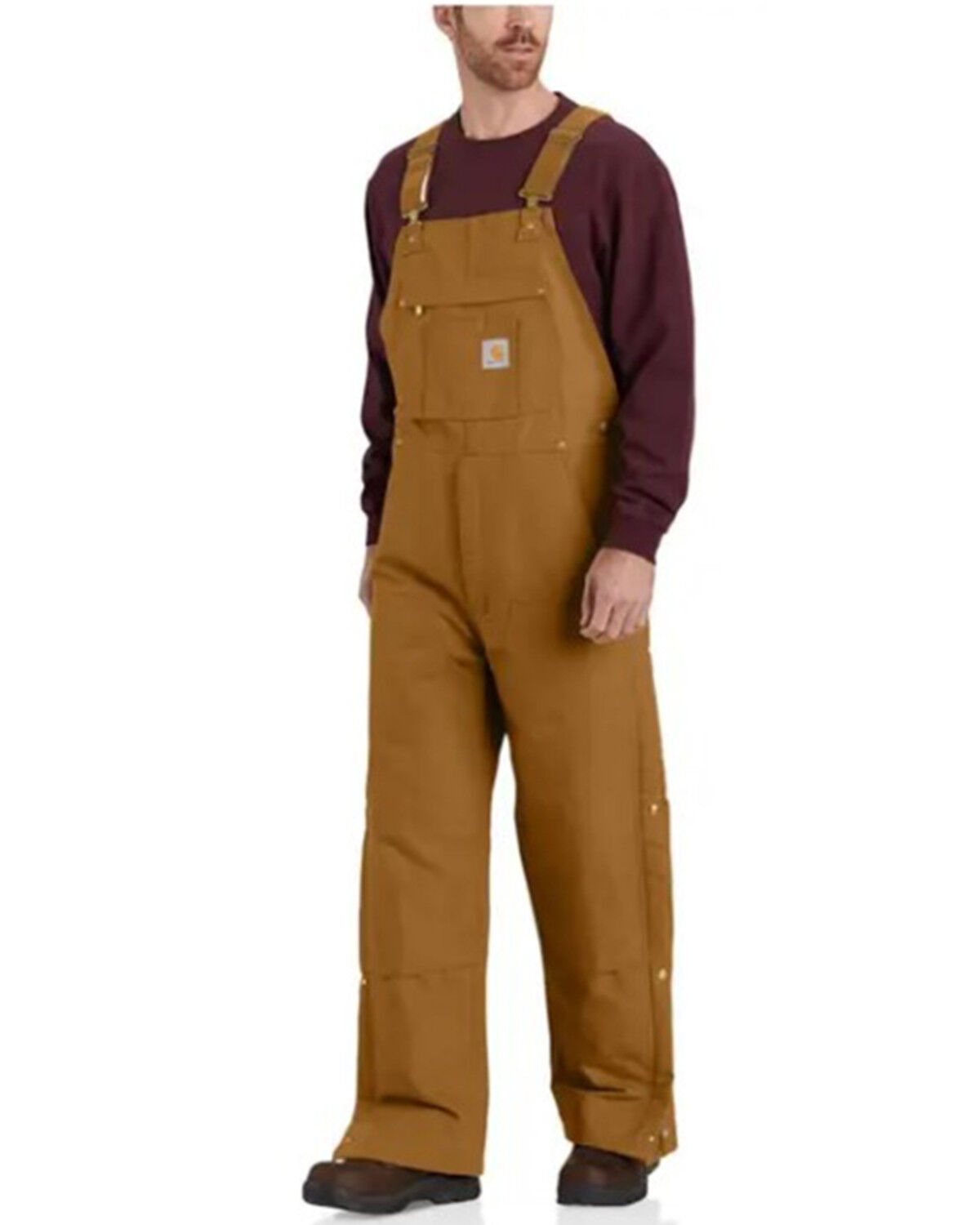 Carhartt Men's Loose Fit Firm Duck Insulated Bib Overalls
