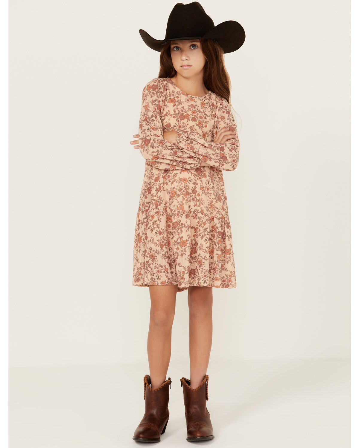 Hayden LA Girls' Floral Drop Waist Mini Dress