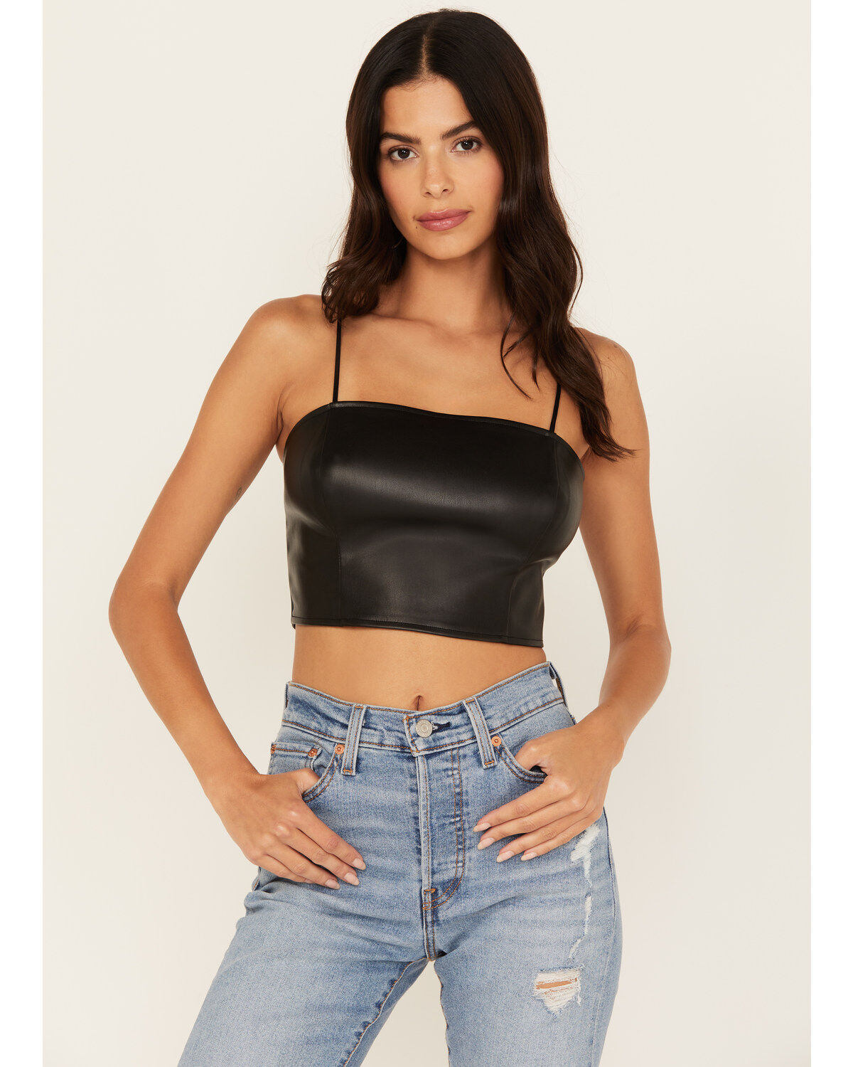 Beyond The Radar Women's Faux Leather Cropped Tank 1 267850-beyond-the-radar-women-s-faux-leather-cropped-tank-1.jpg