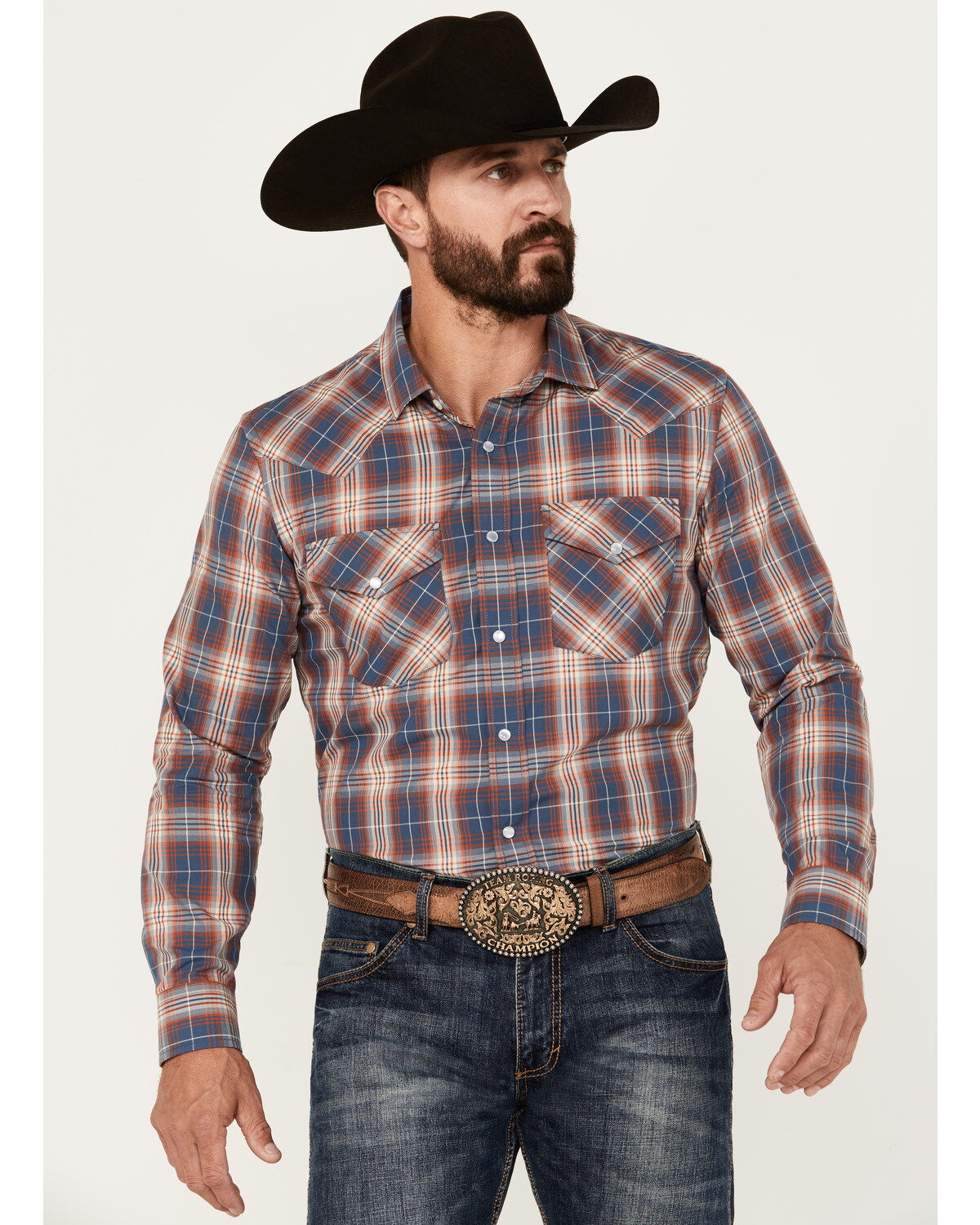 Pendleton Men's Frontier Plaid Print Long Sleeve Pearl Snap Western Shirt 1 271392-pendleton-men-s-frontier-plaid-print-long-sleeve-pearl-snap-western-shirt-1.jpg