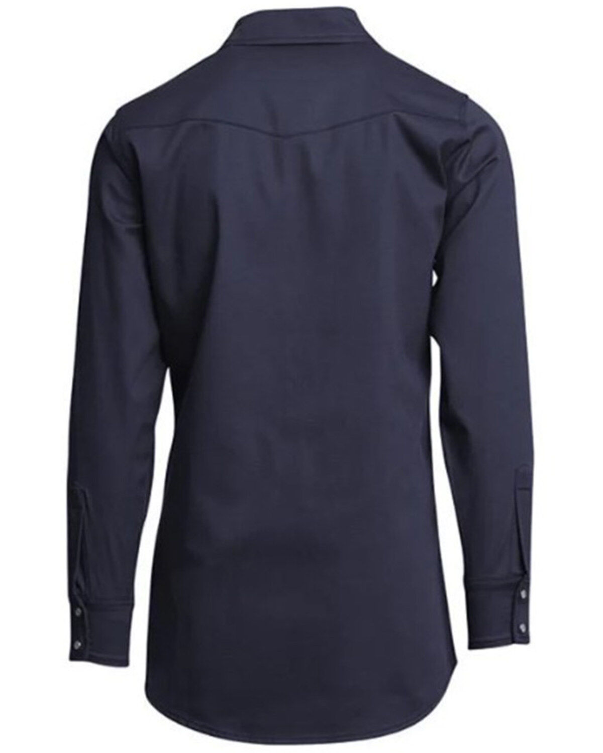 Lapco Men's FR Solid Long Sleeve Snap Western Work Shirt