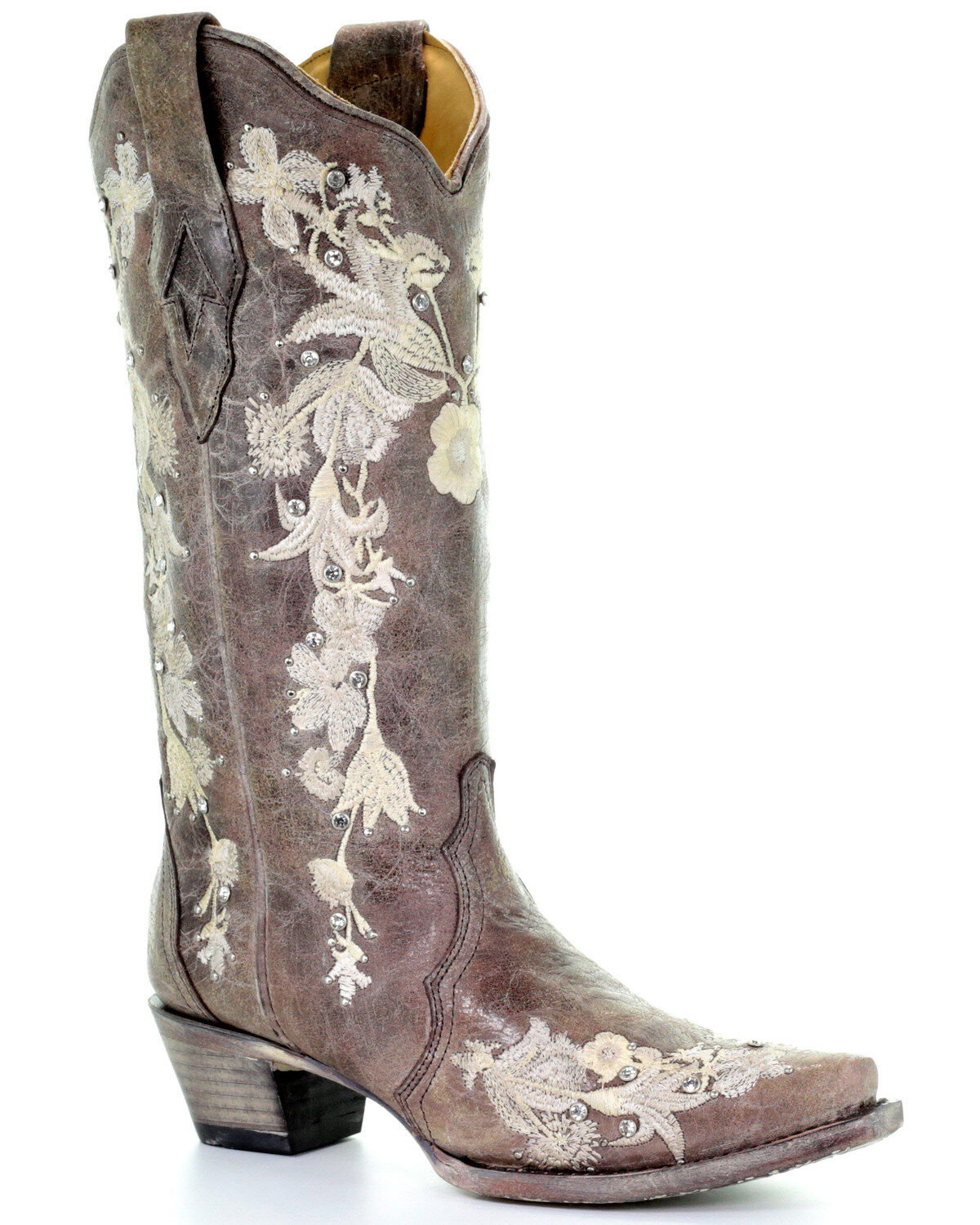 Corral Women's Flower Embroidery Western Boots - Snip Toe 1 27729-corral-women-s-flower-embroidery-western-boots-snip-toe-1.jpg